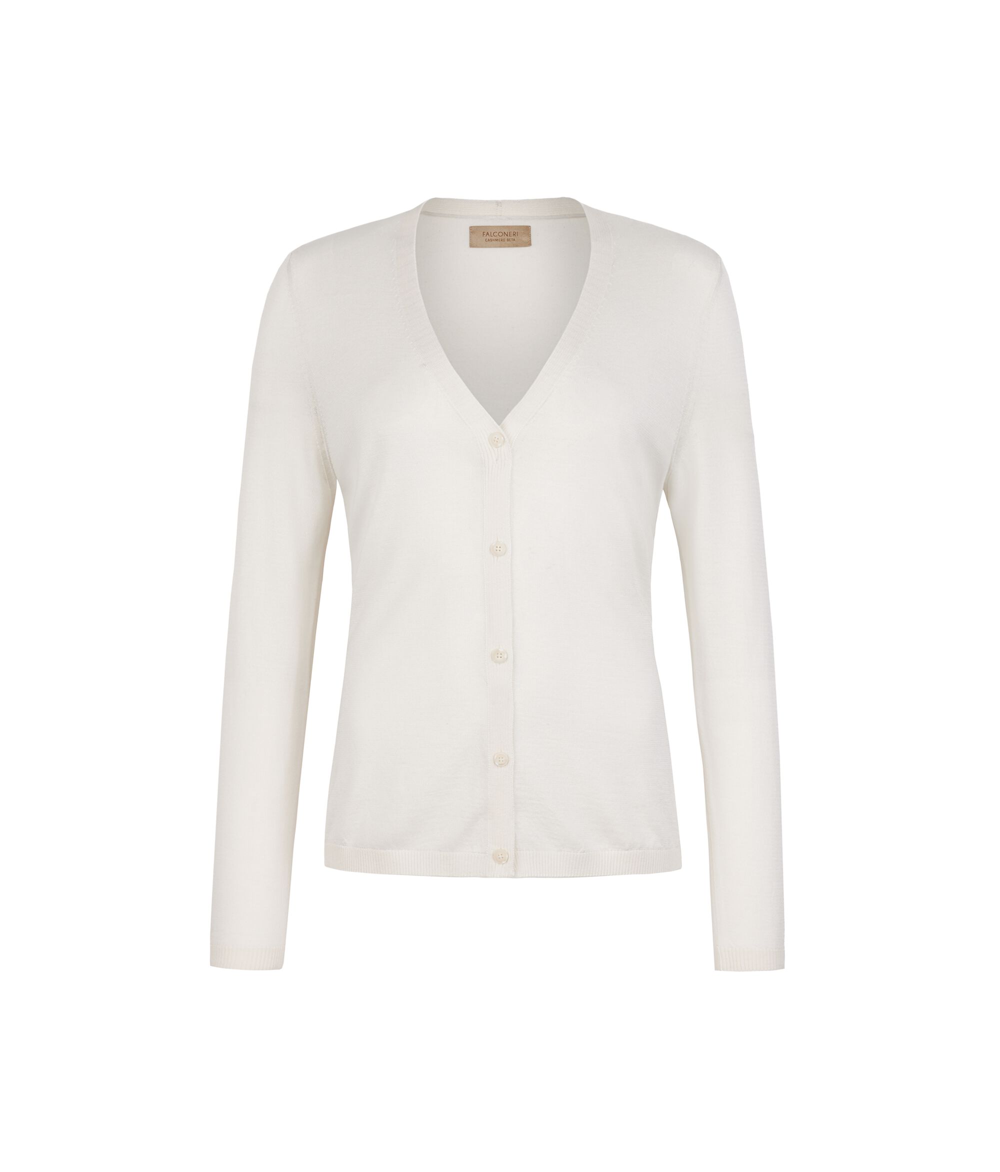 Strickjacke mit V-Ausschnitt aus Silkfine