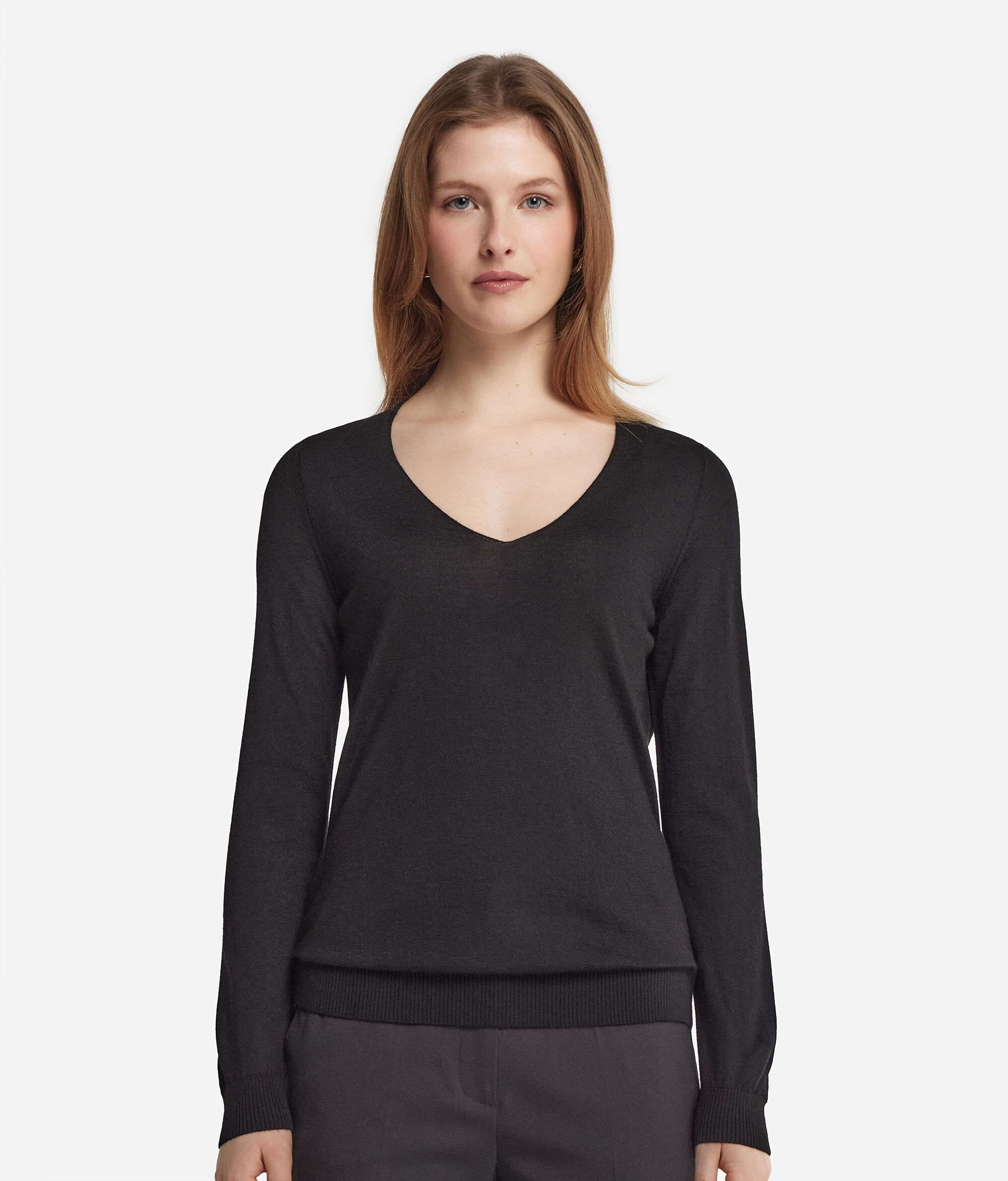 Pullover mit V-Ausschnitt aus Kaschmir Ultrafine