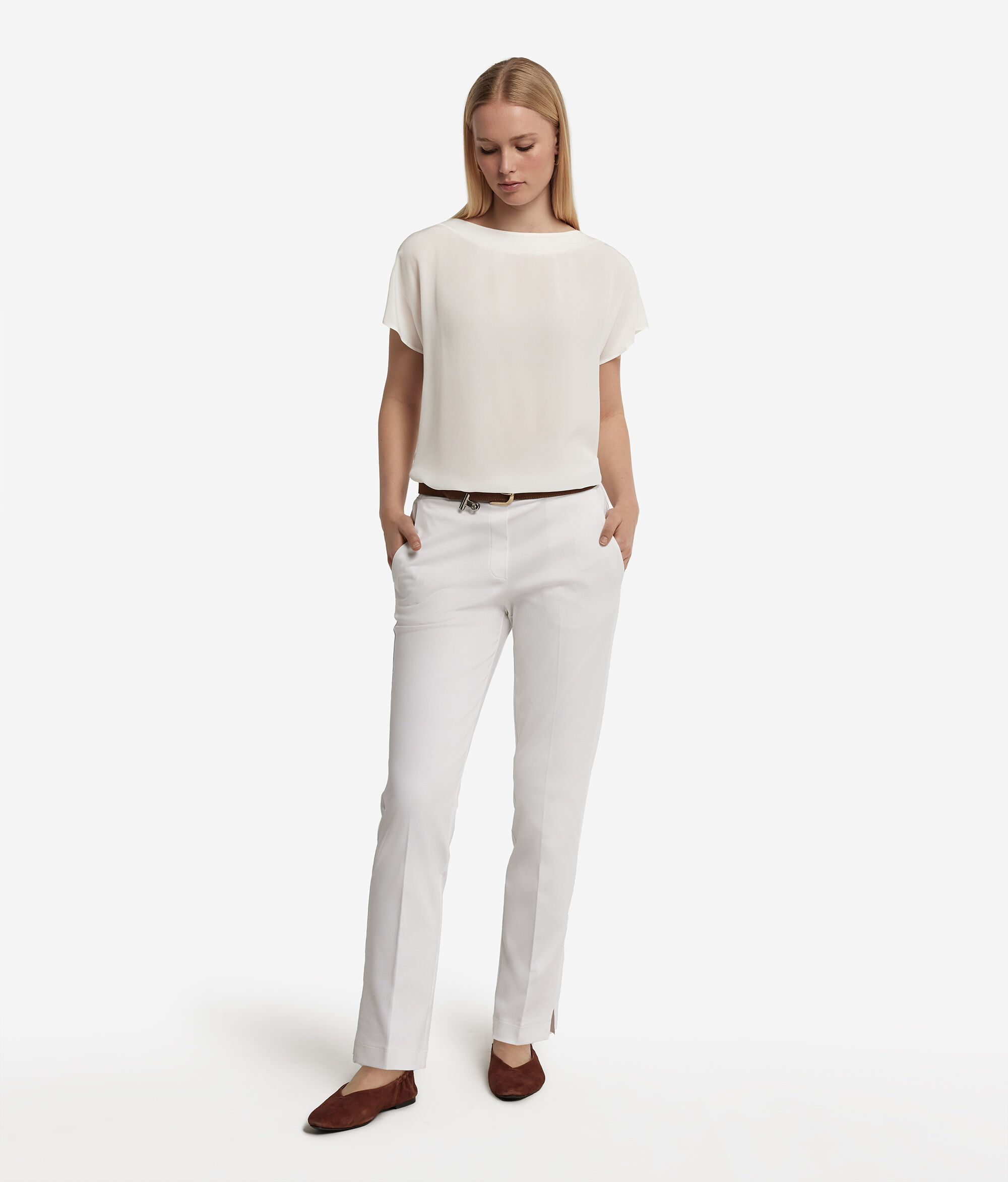 Silk and Modal Boat-Neck T-Shirt