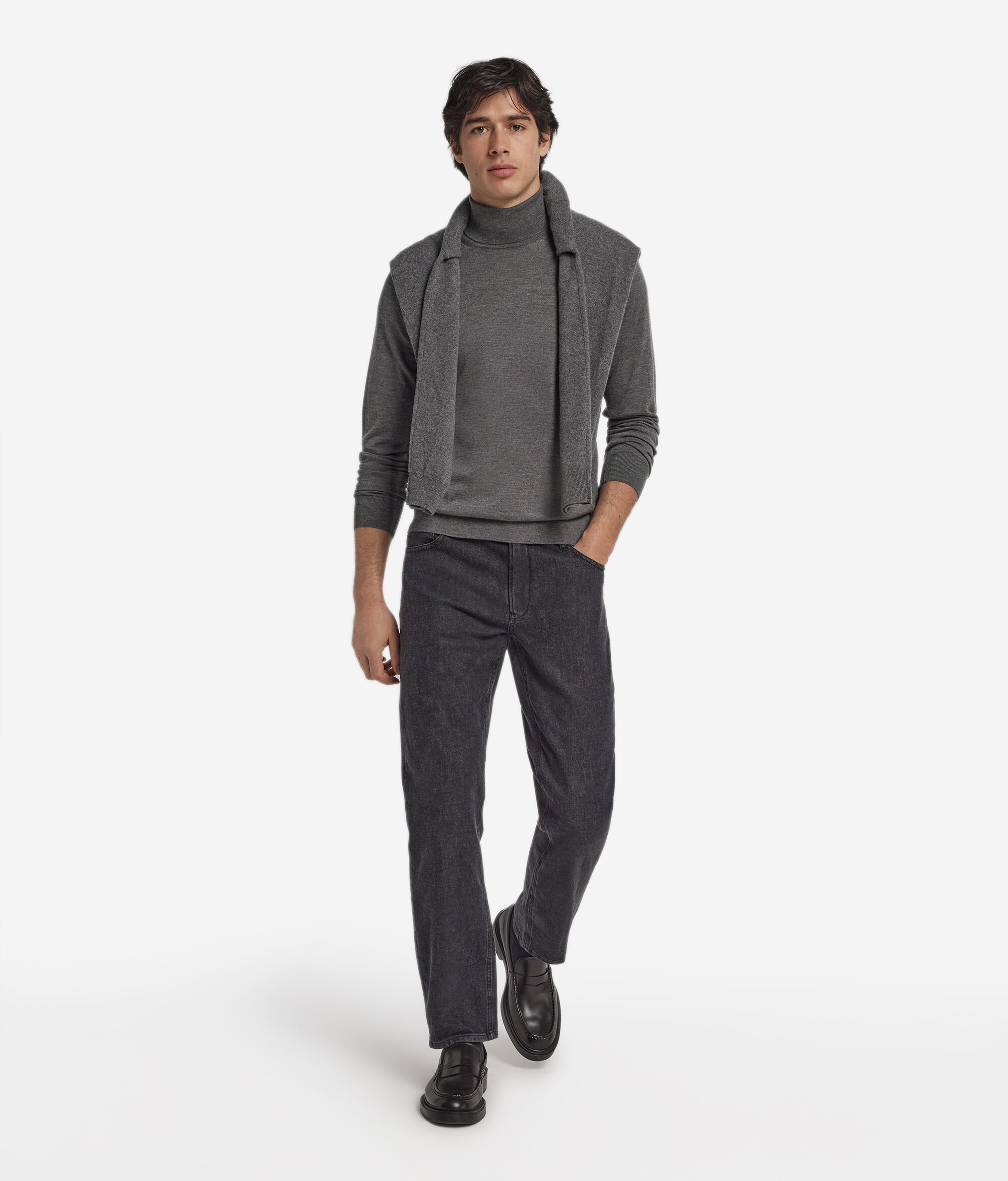 Jersey de cuello vuelto de cashmere ultrafine