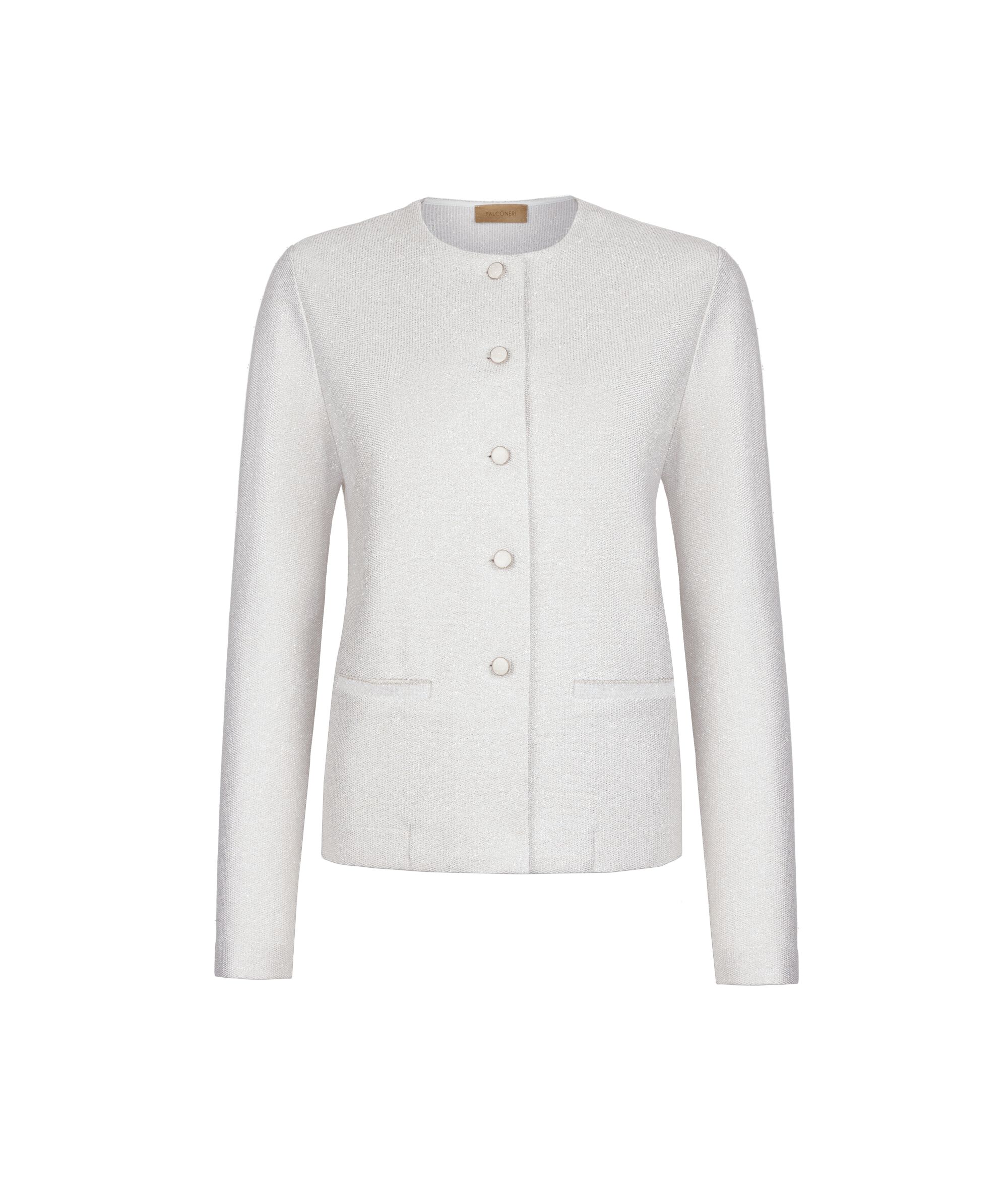 Crop lamé jacket