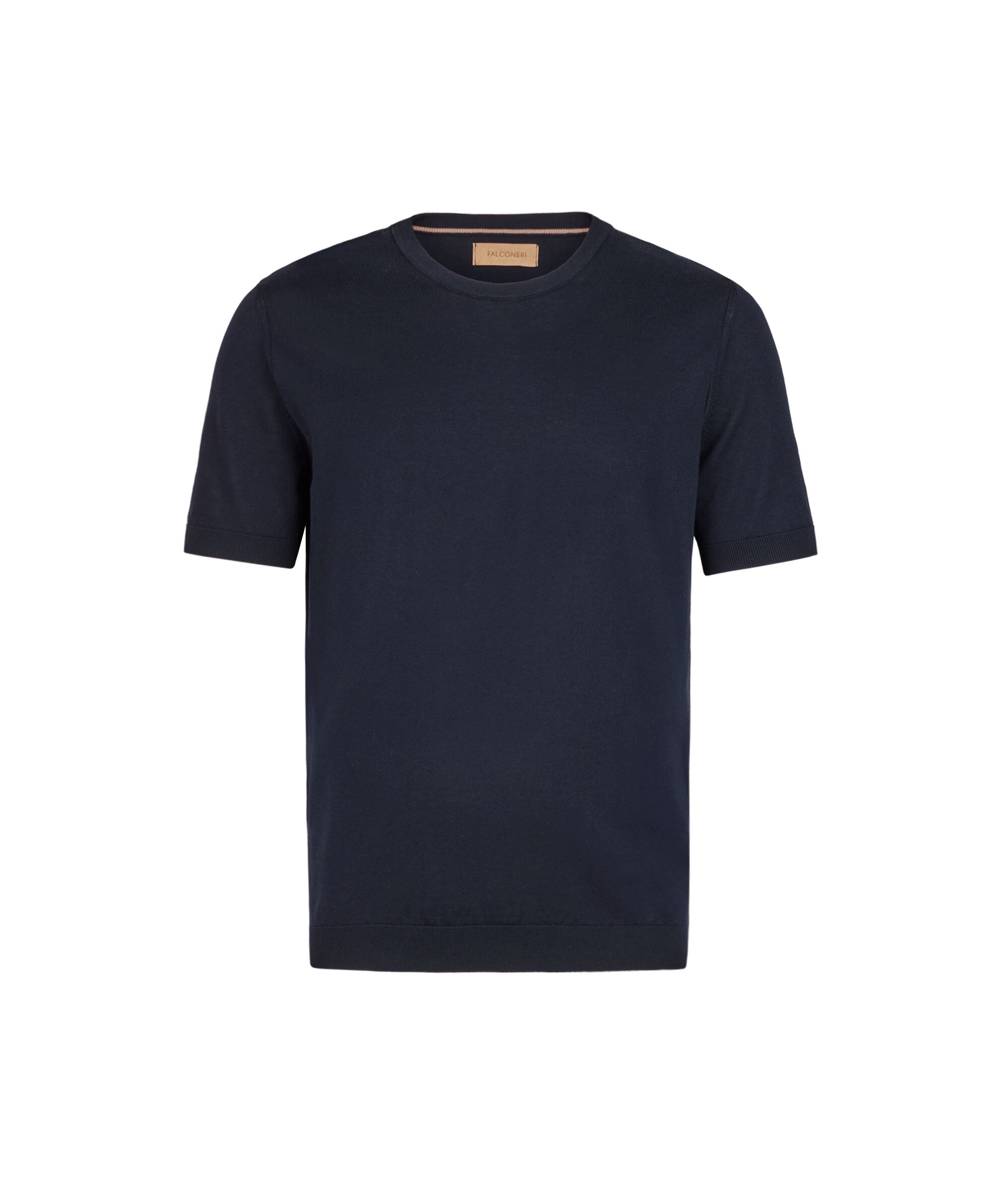Κοντομάνικο T-Shirt με Στρογγυλή Λαιμόκοψη από Βαμβάκι Fresh Colore Navy Blue