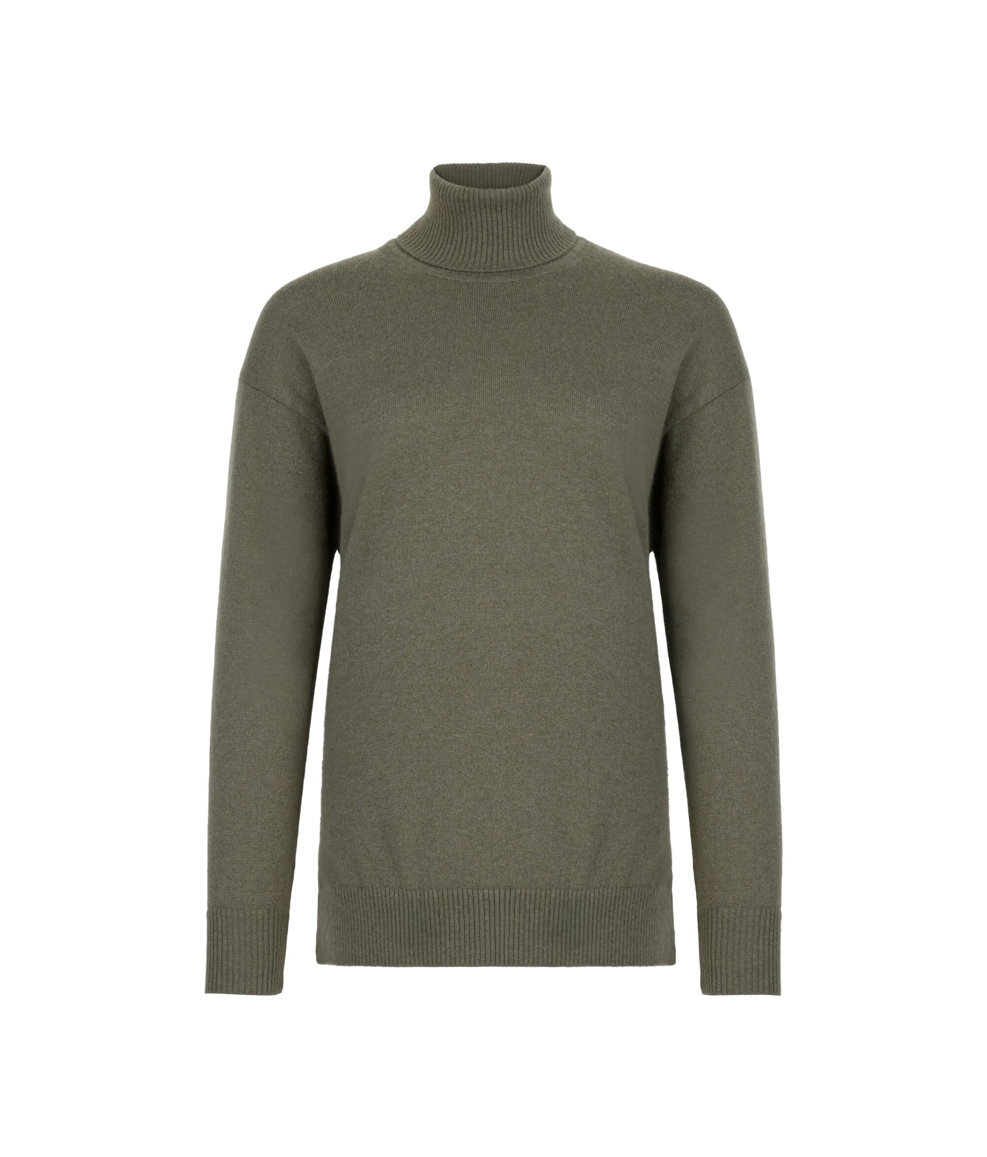 Rollkragenpullover aus Kaschmir Ultrasoft mit Schlitzen