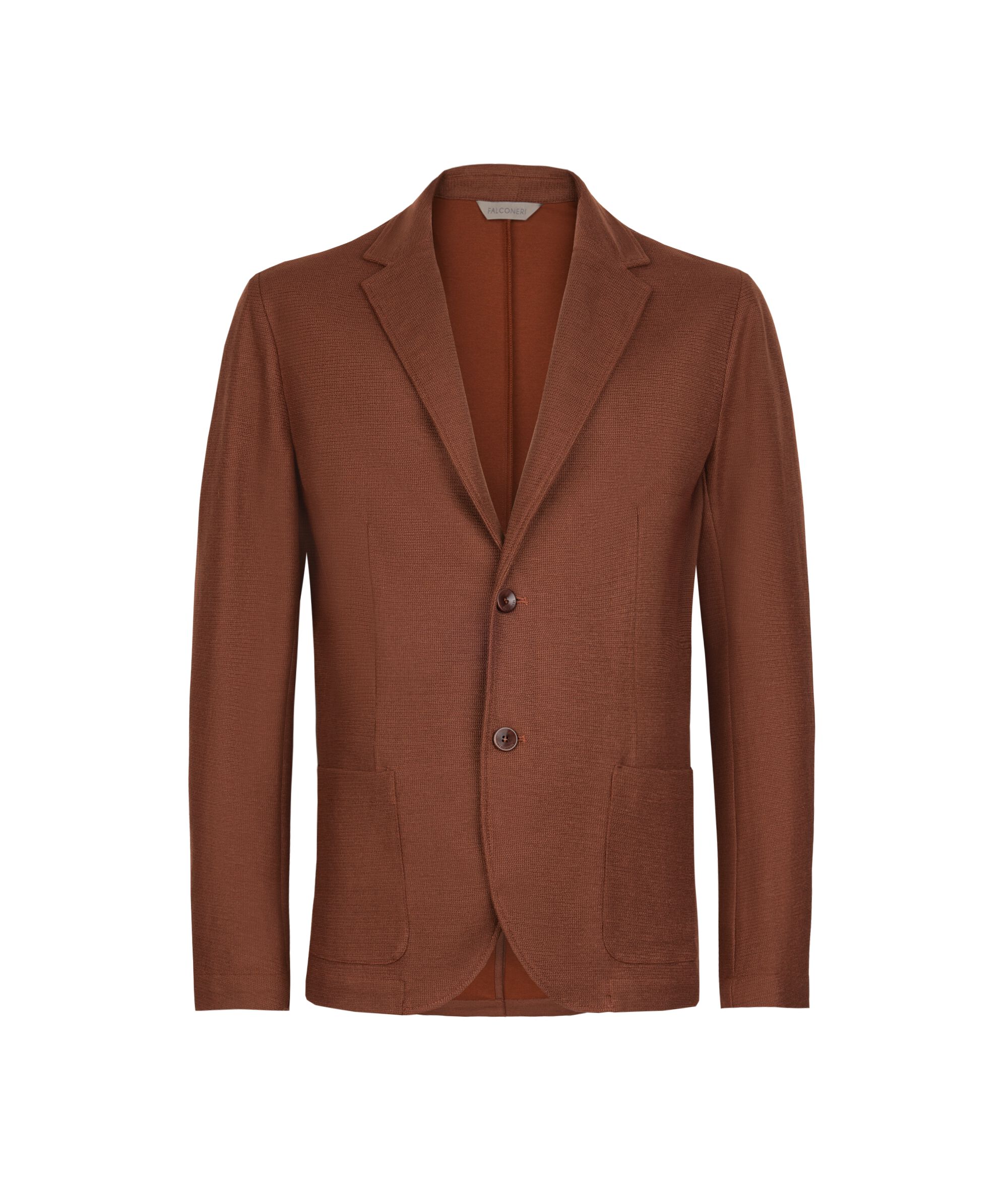 Chaqueta en tejido waffle de lino y algodón