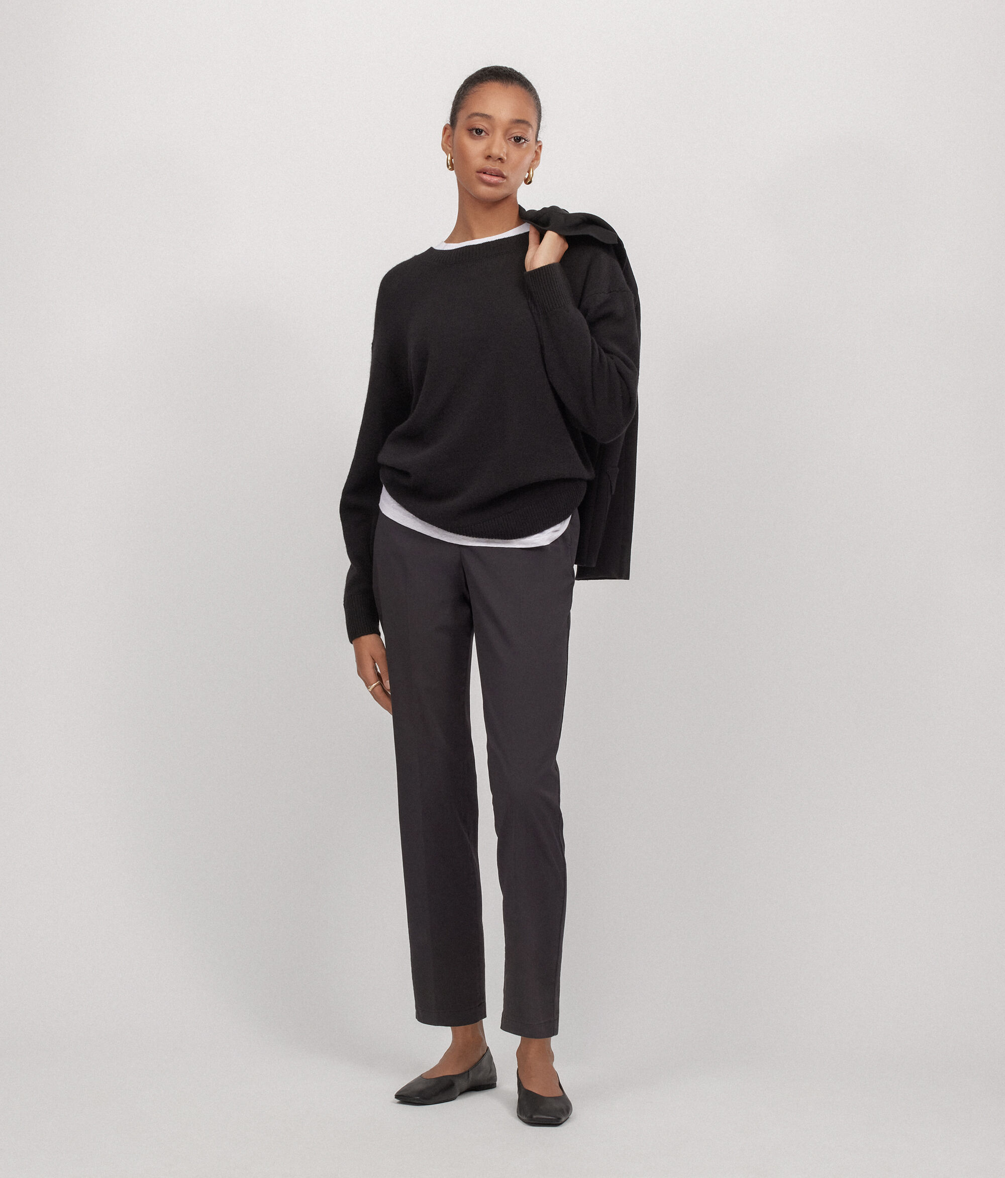 Zippered Cigarette Pants