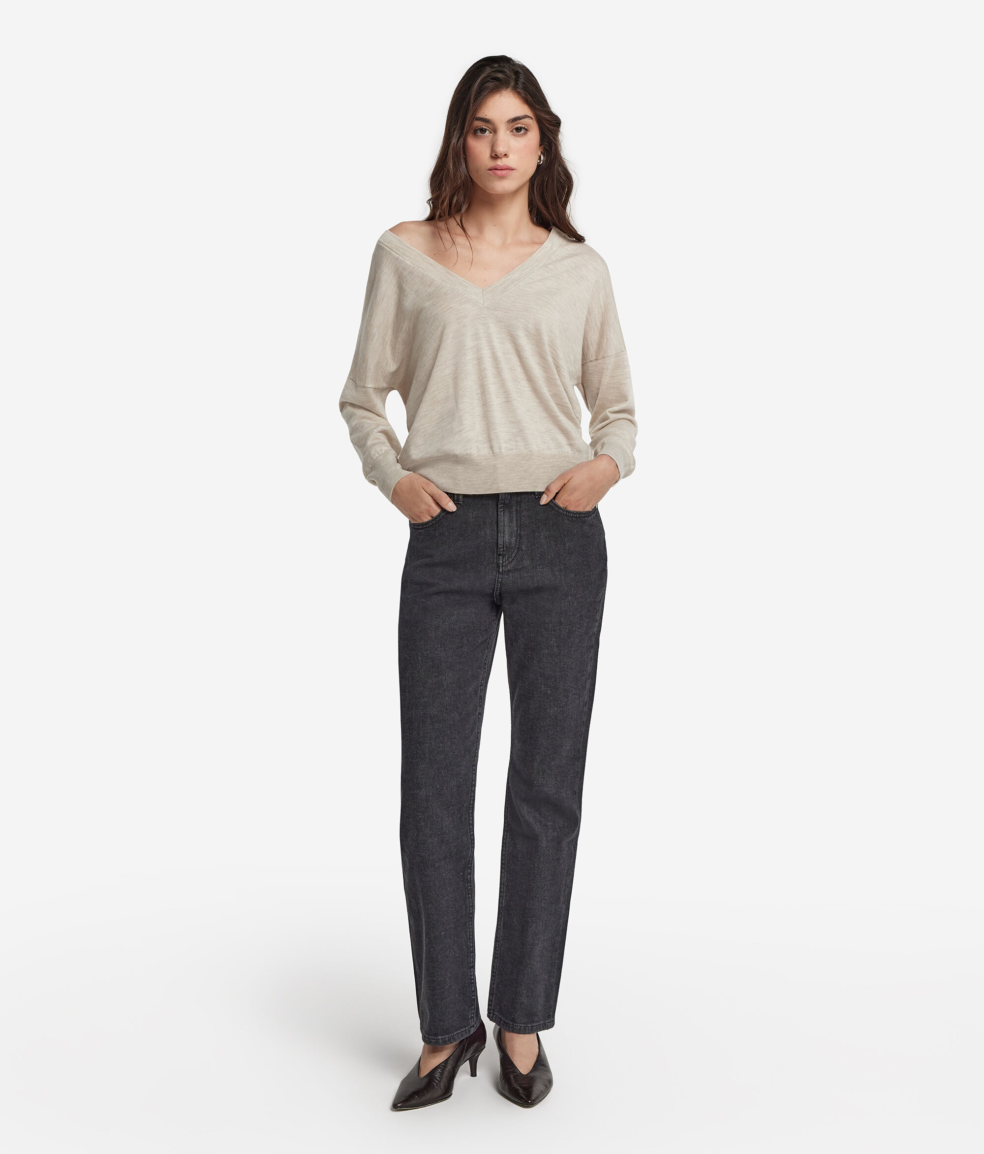 Ultrafine Cashmere Double V-Neck Jumper