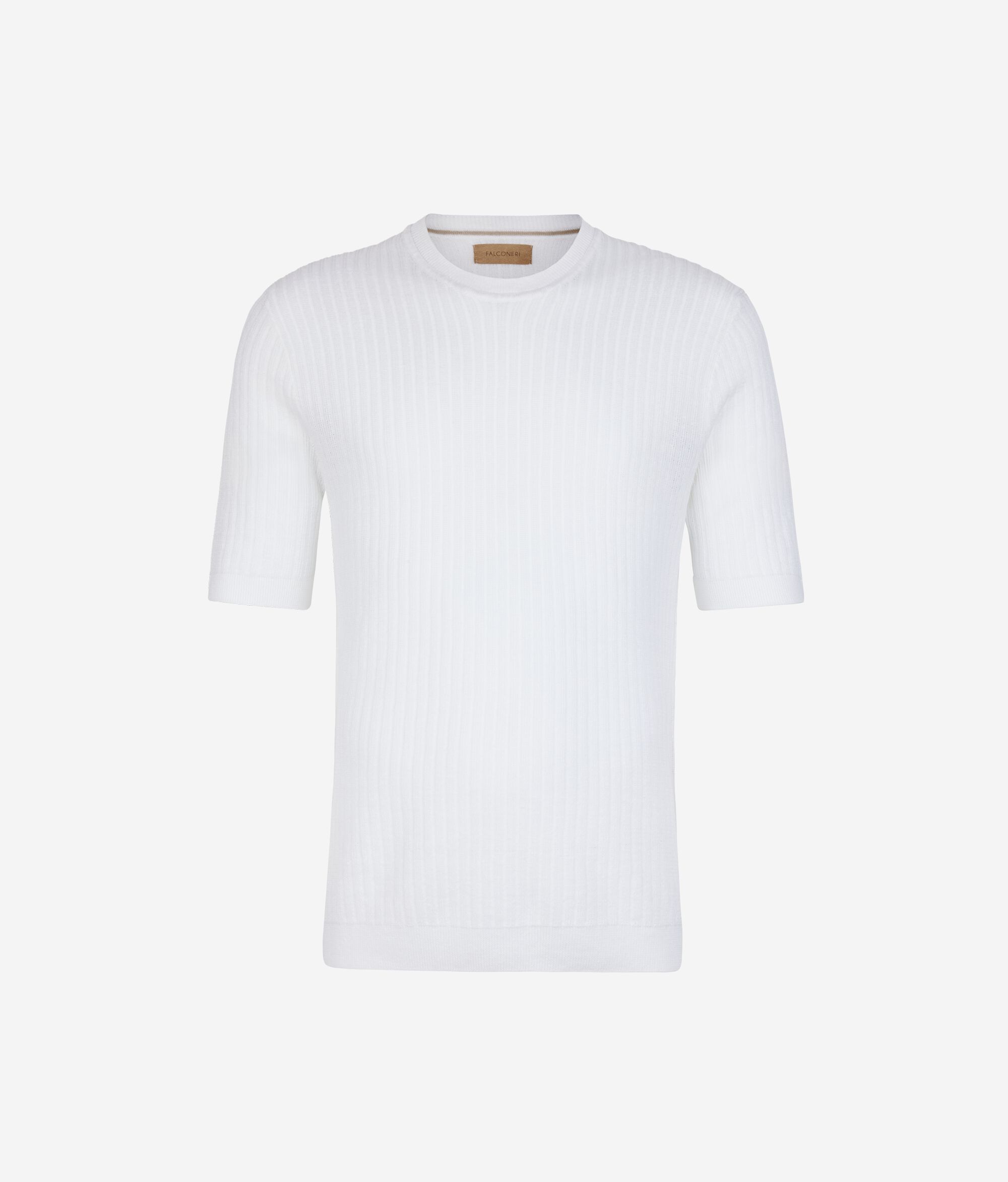 Short-Sleeved Narrow-Ribbed T-Shirt