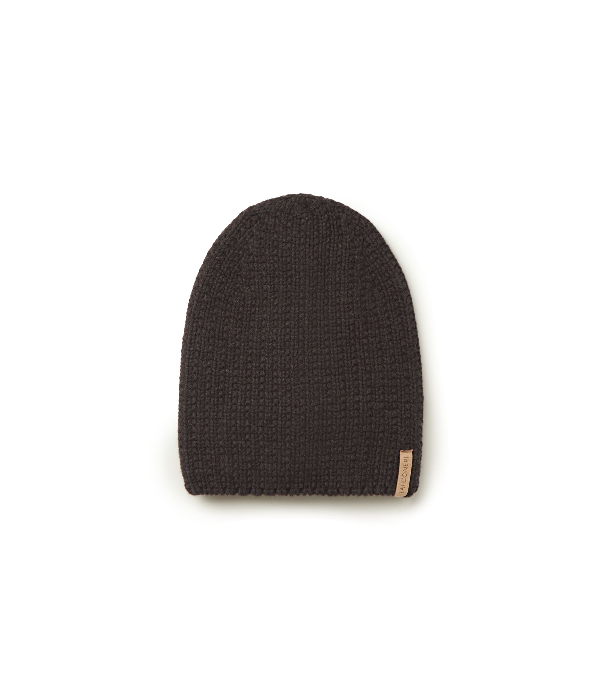 Gorro con fantasía de canalé en cashmere