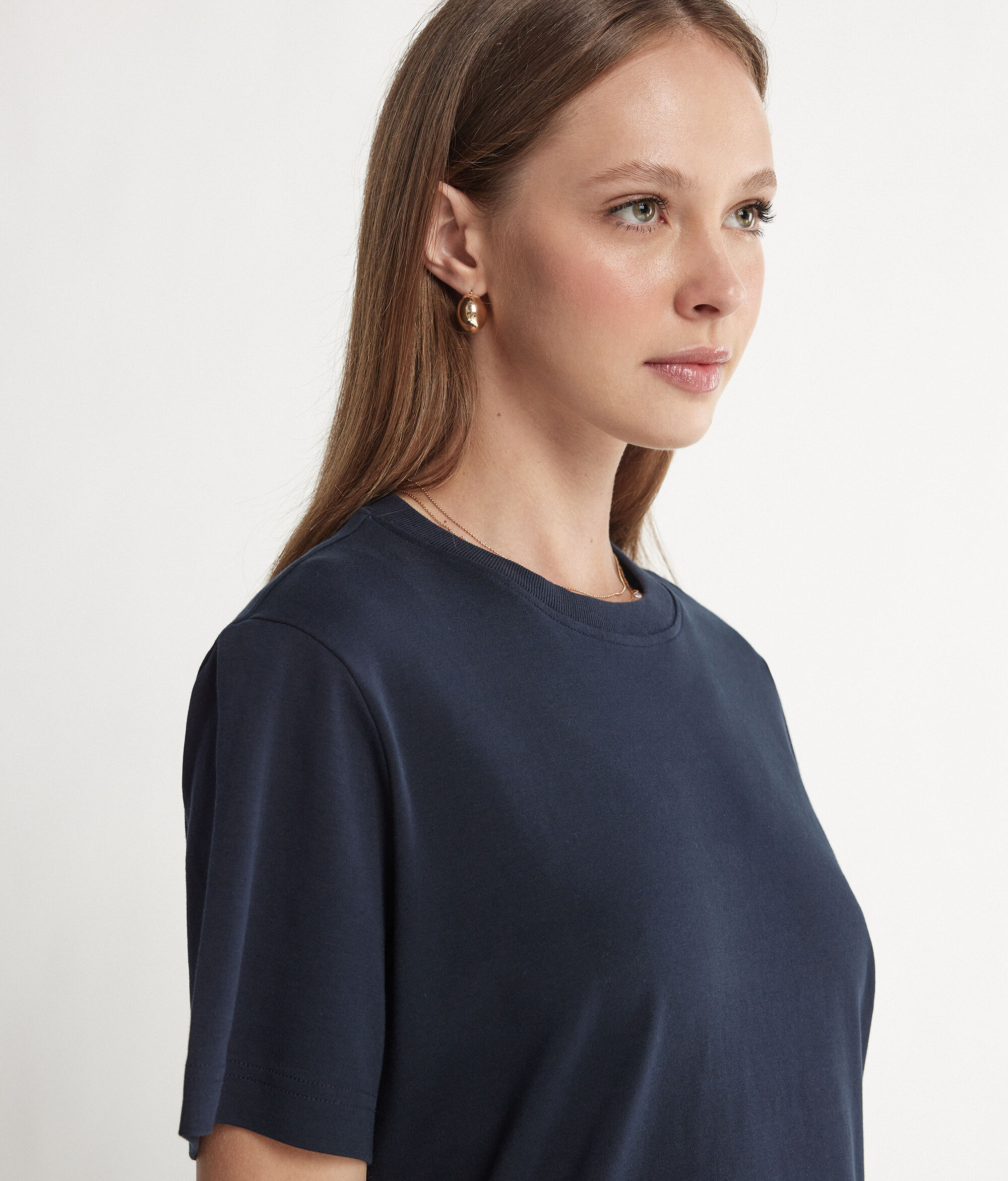 Round-Neck Cotton T-Shirt