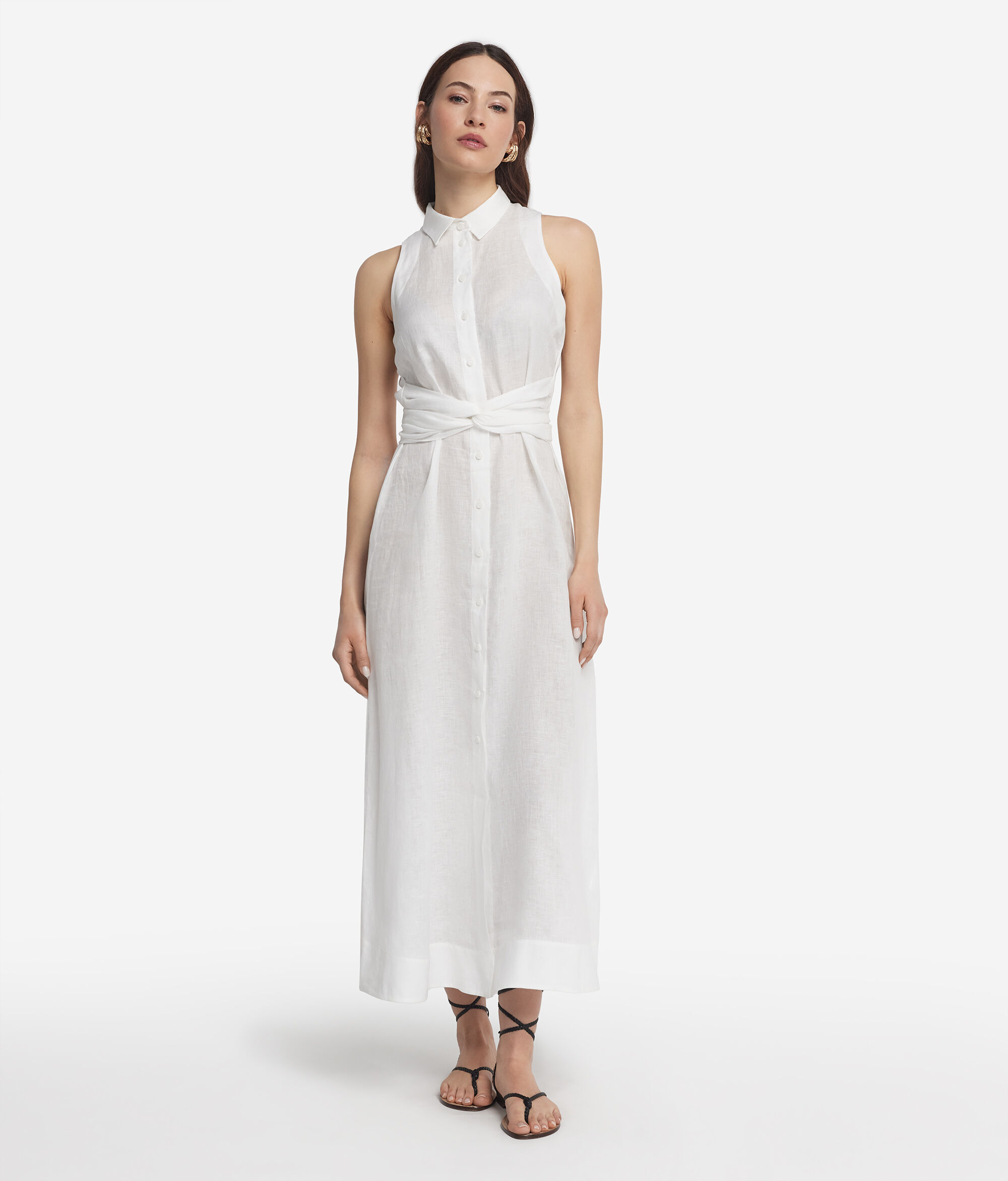 Linen Cross-Band Dress
