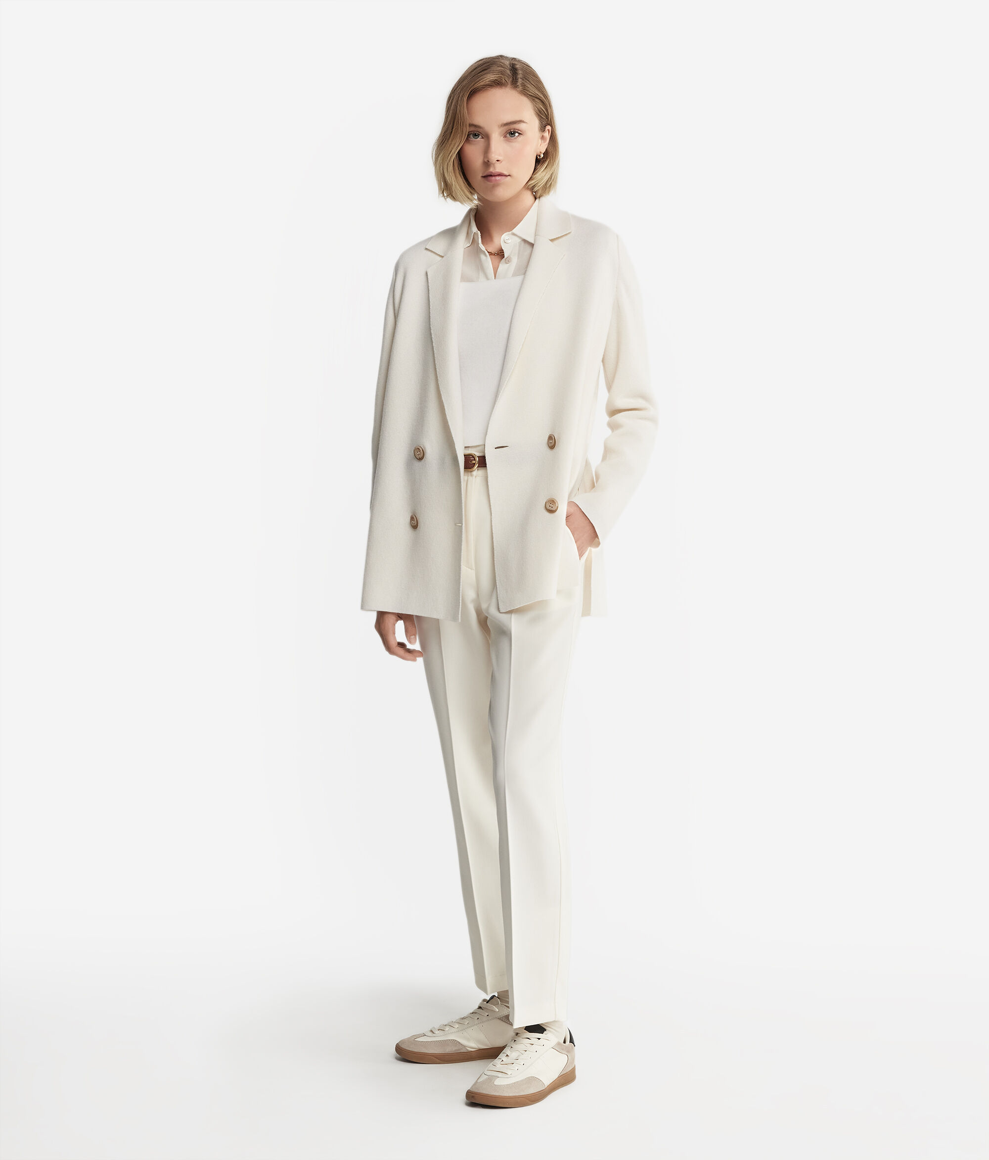 Double-Breasted Ultrasoft Cashmere Jacket