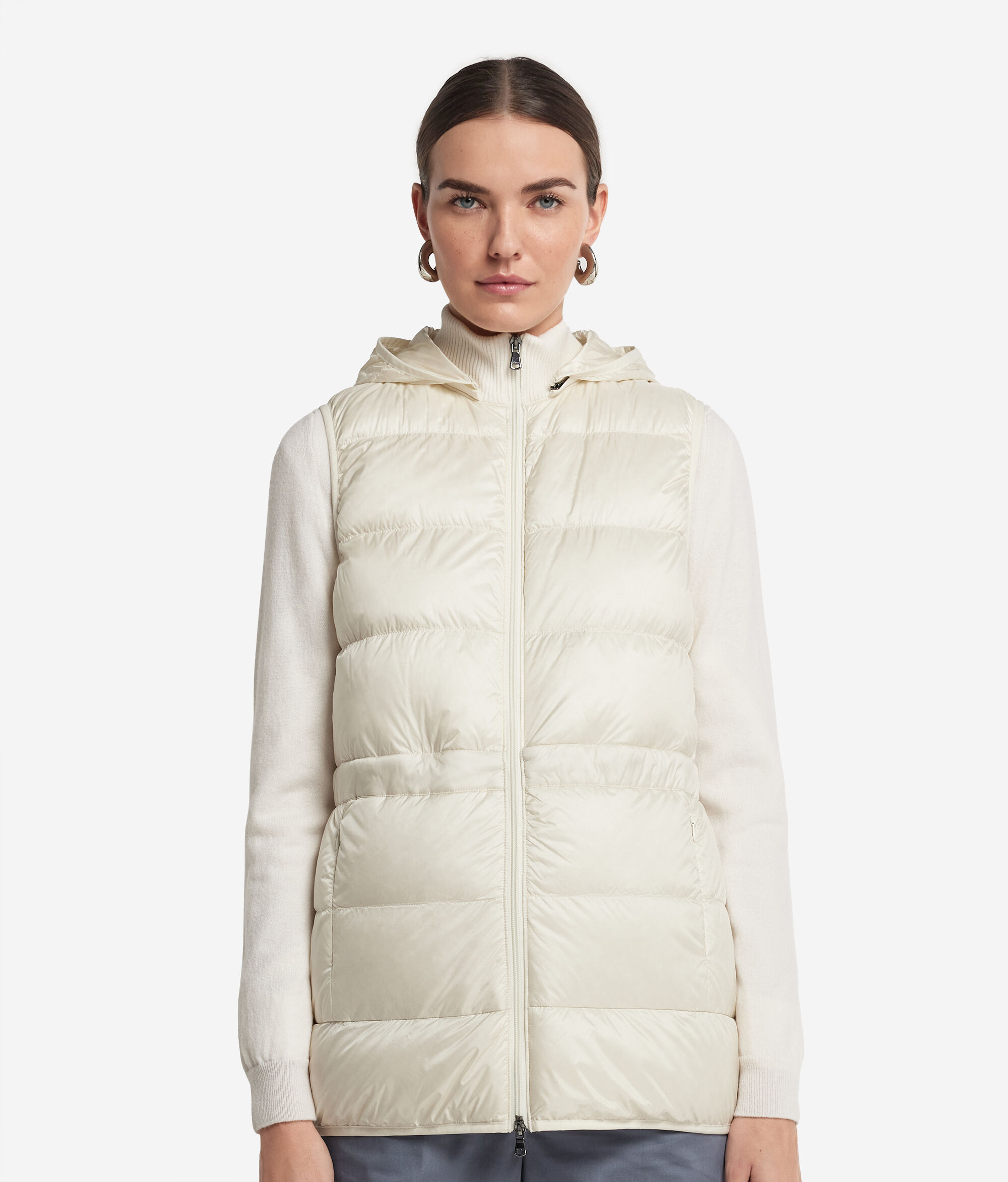 Cashmere Down Gilet with Drawstring
