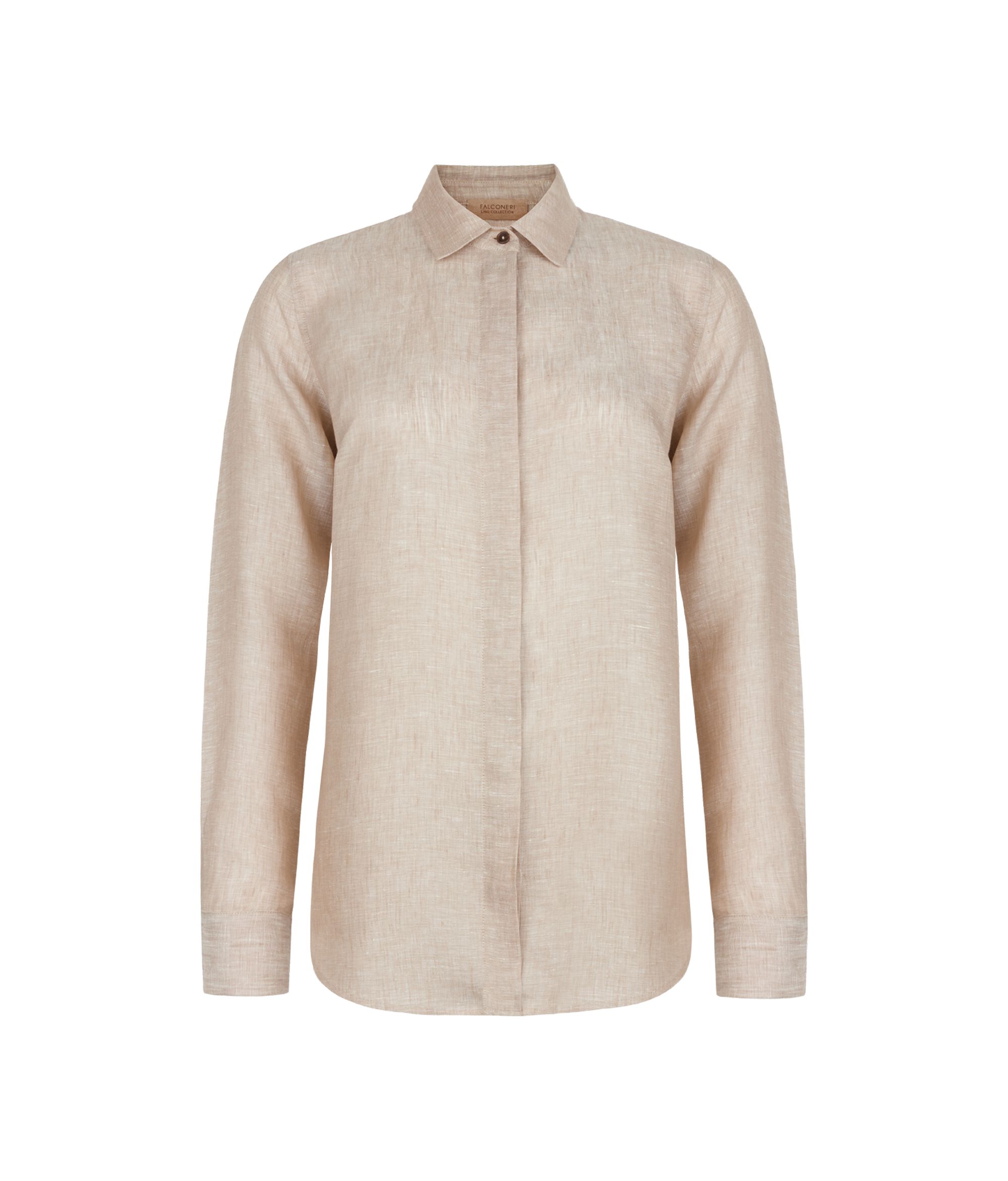 Long-Sleeved Linen Shirt