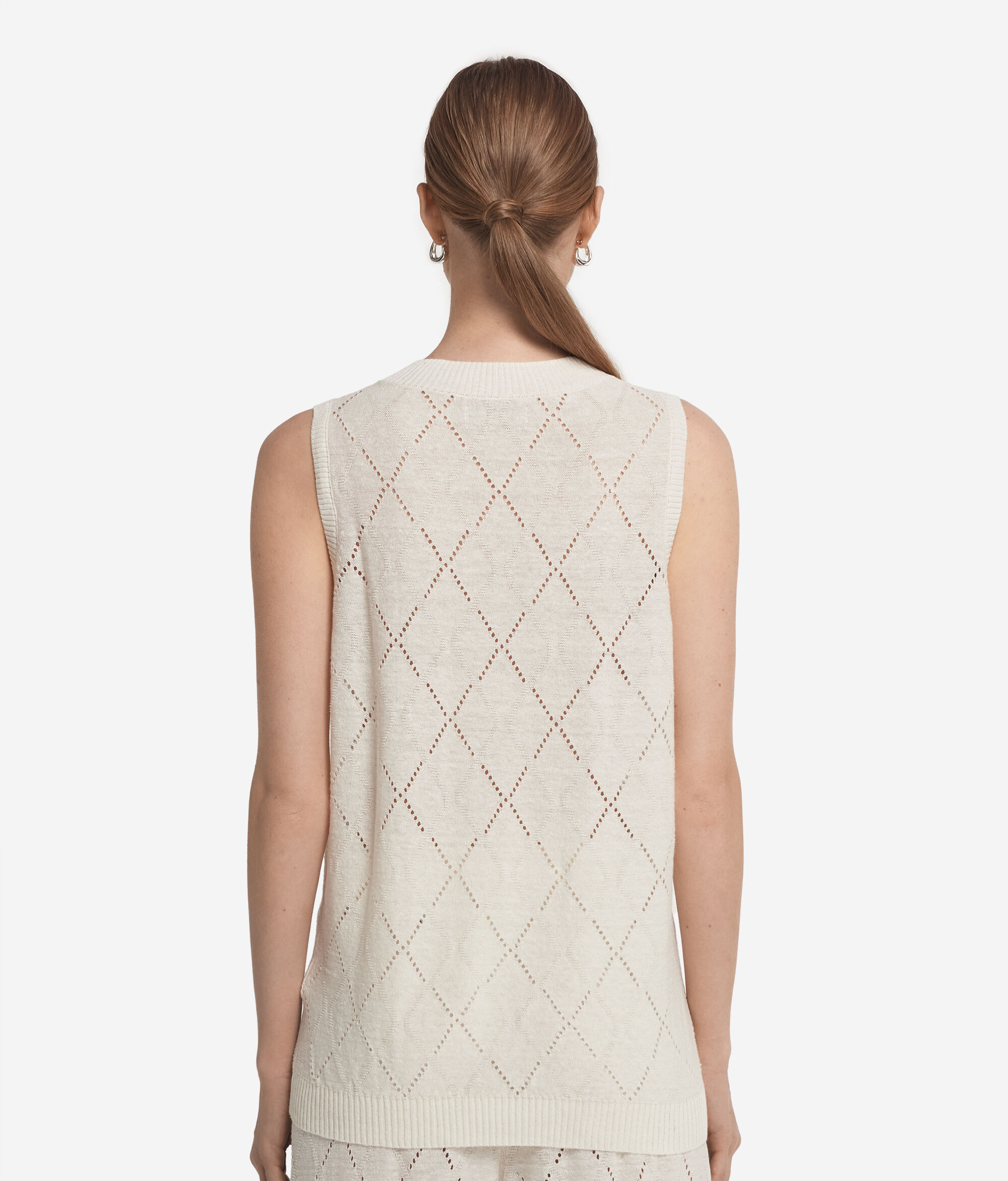 V-Neck Tank Top with Rhinestones