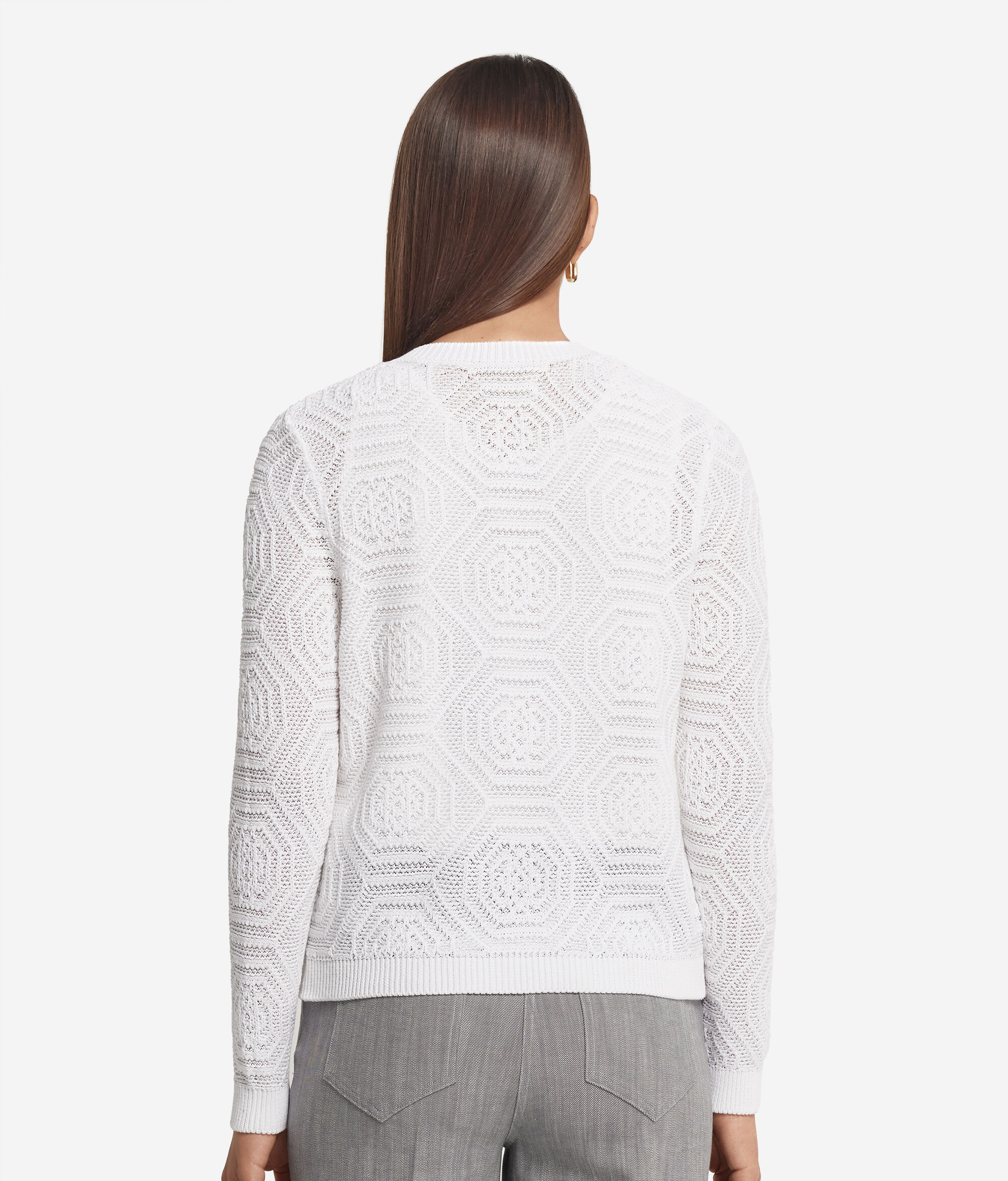 Cardigan cu model geometric