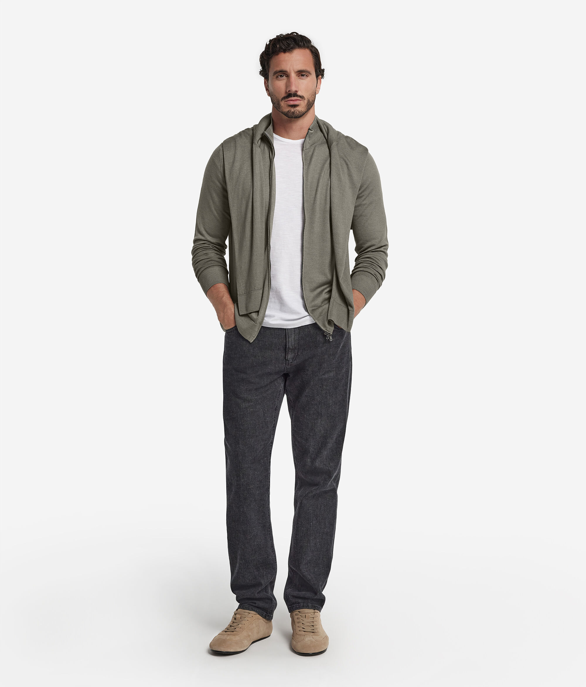 Càrdigan amb cremallera de Cashmere