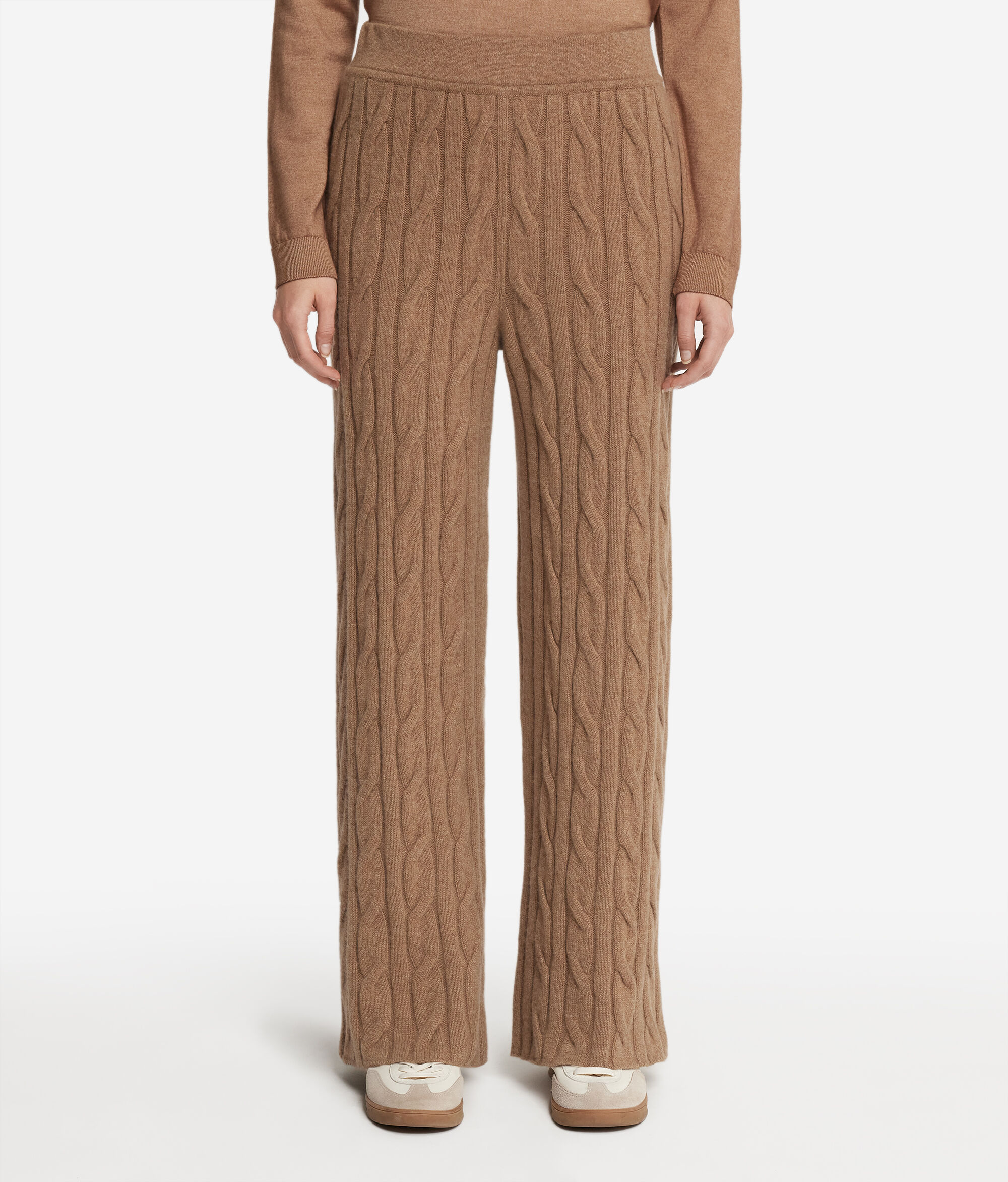 Cable Knit Ultrasoft Cashmere Trousers