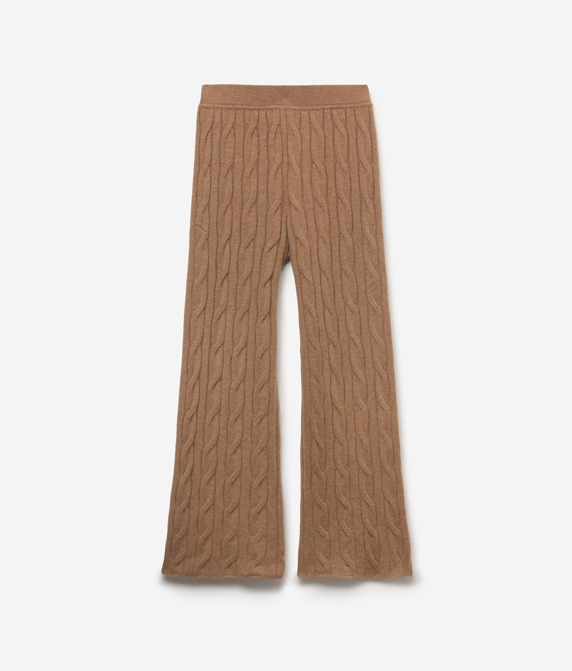 Pantalon avec motif à torsades en cachemire ultra-doux