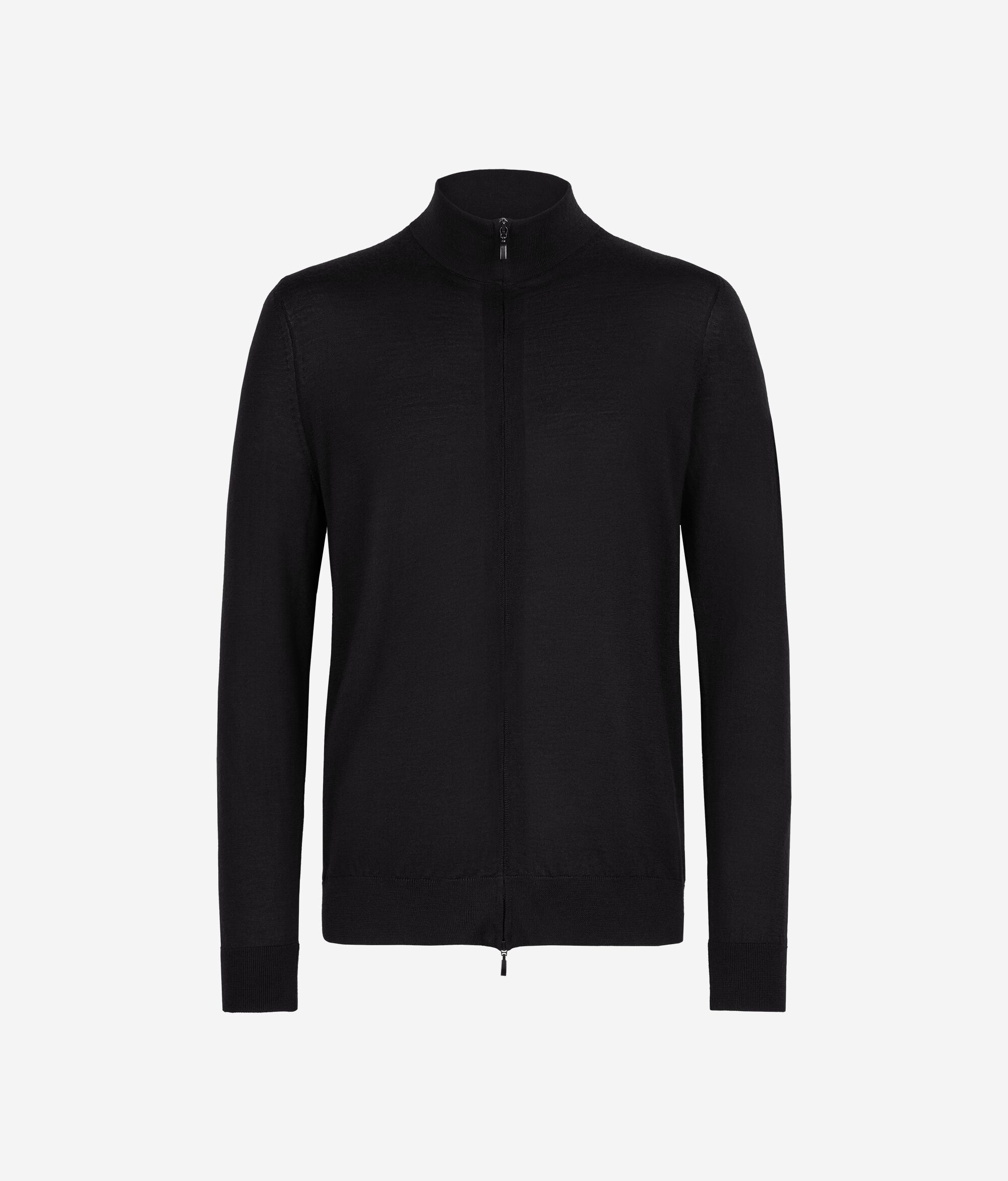 Cardigan com Fecho em Caxemira