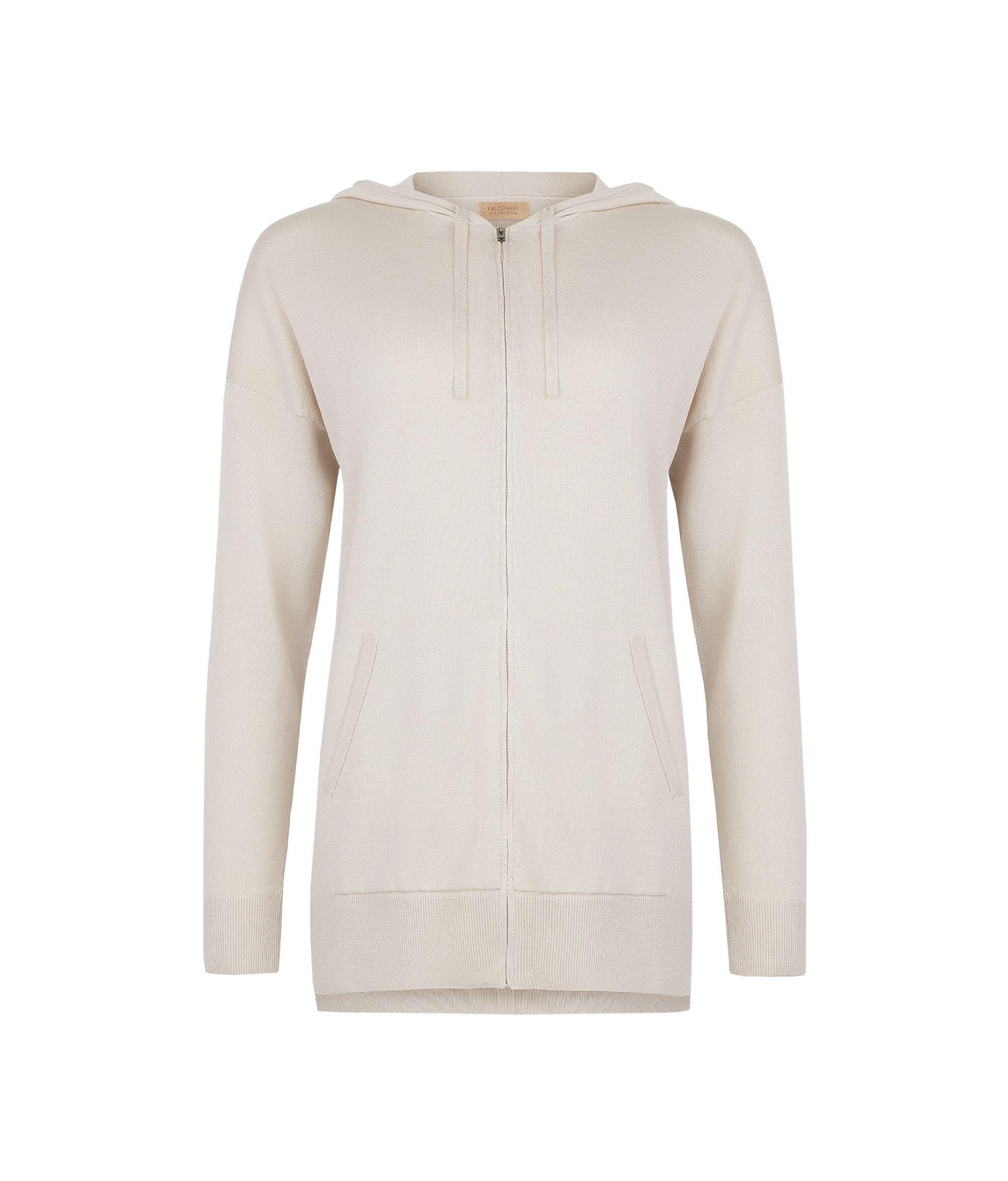 Sweatshirt à capuche en soie et coton Colore Sel