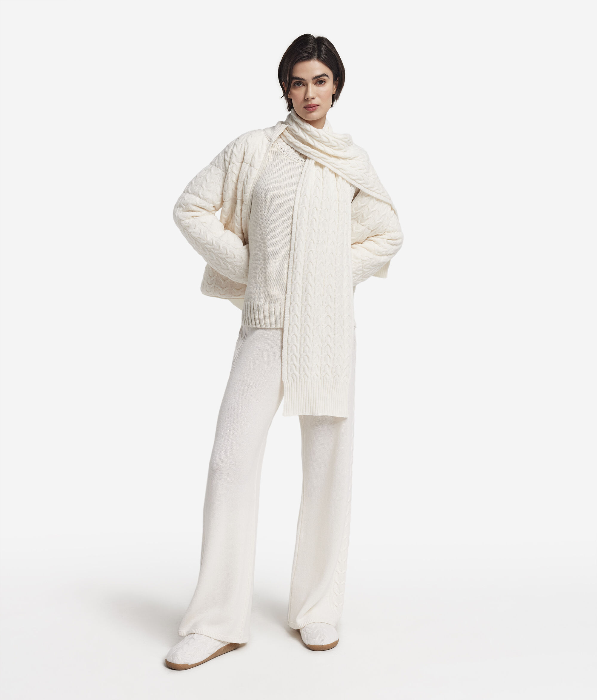 Sciarpa con intreccio in Cashmere Ultrasoft