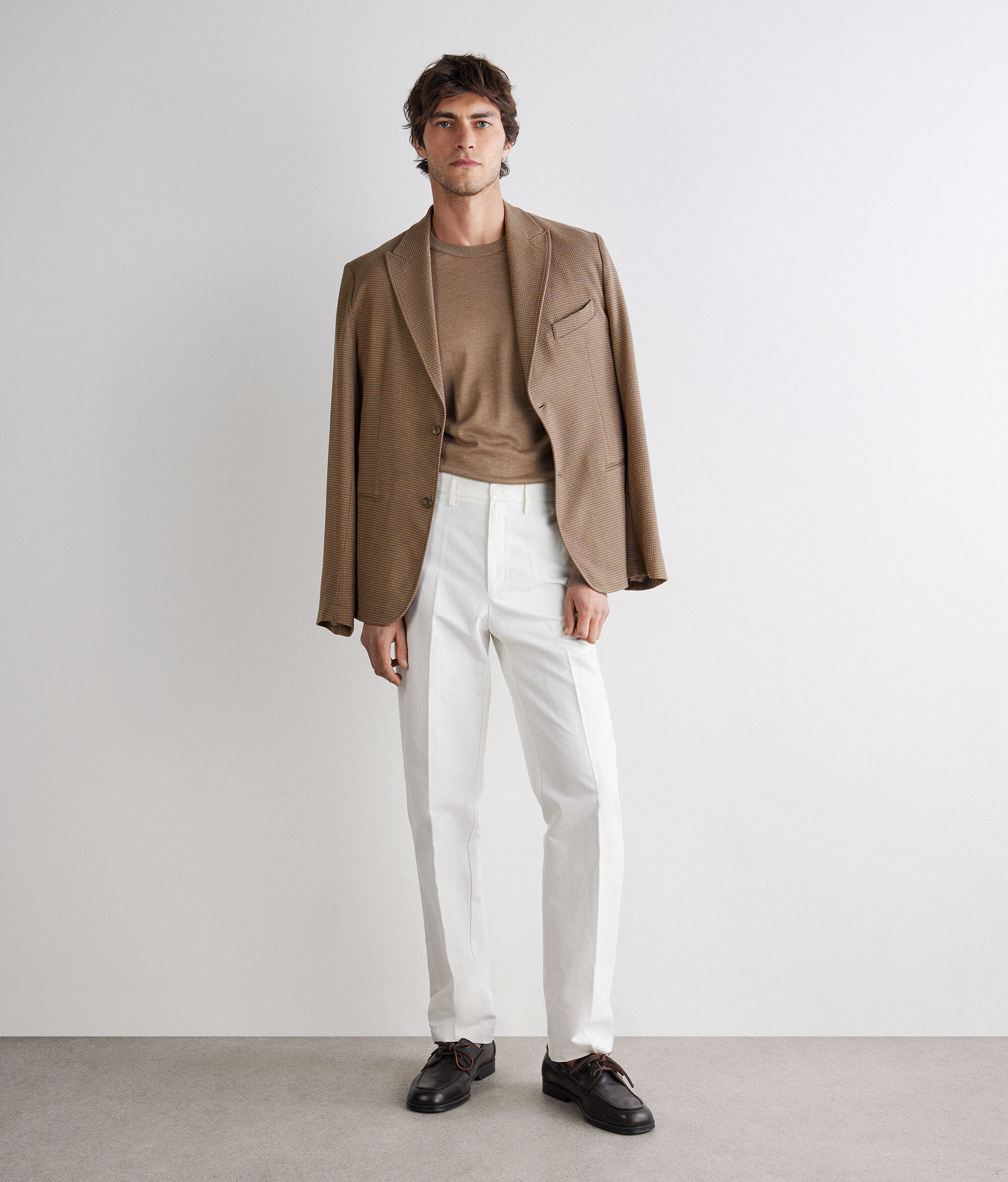 Crew neck with regular sleeves in Ultrafine Cashmere