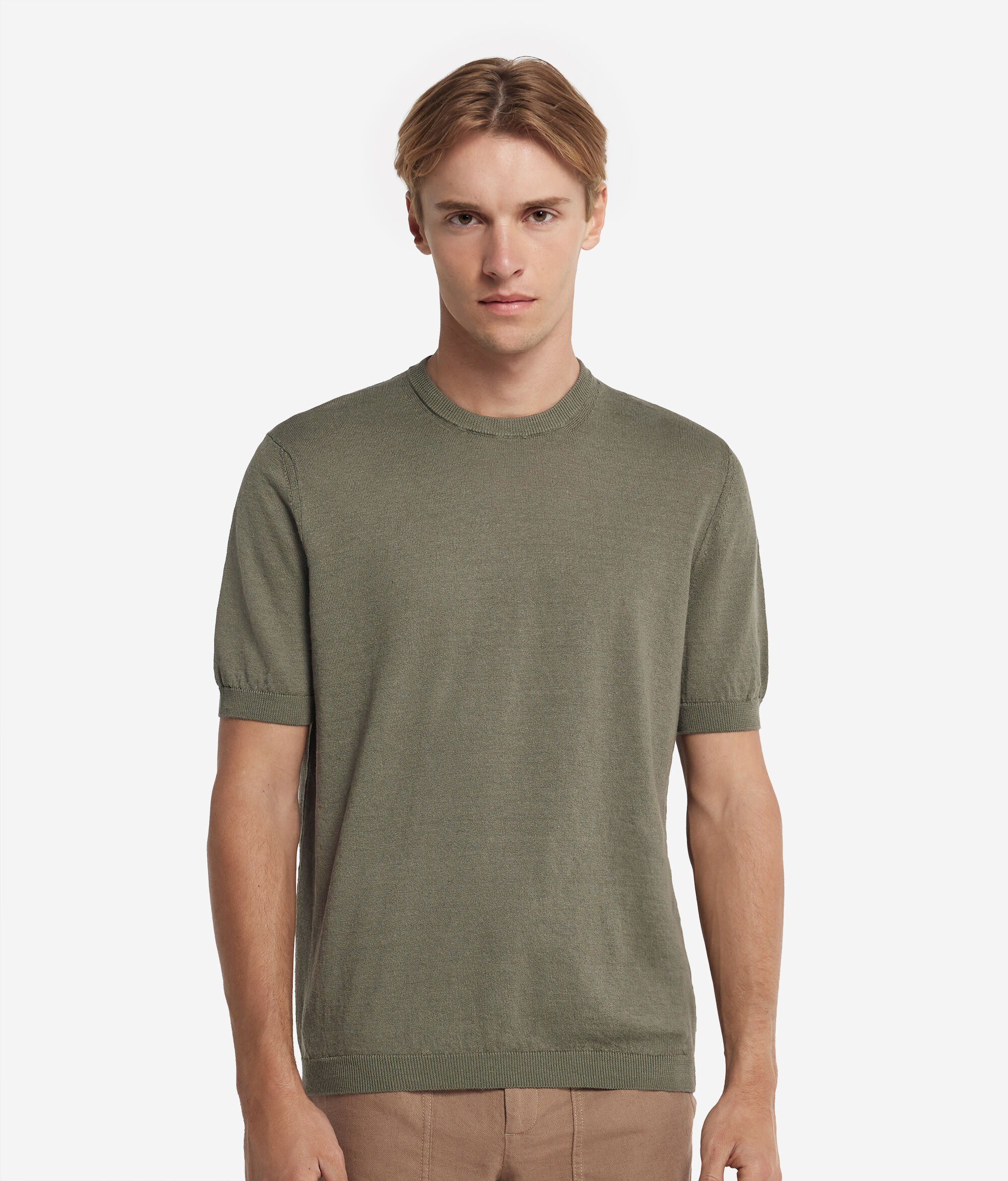 T-shirt από Λινό και Βαμβάκι