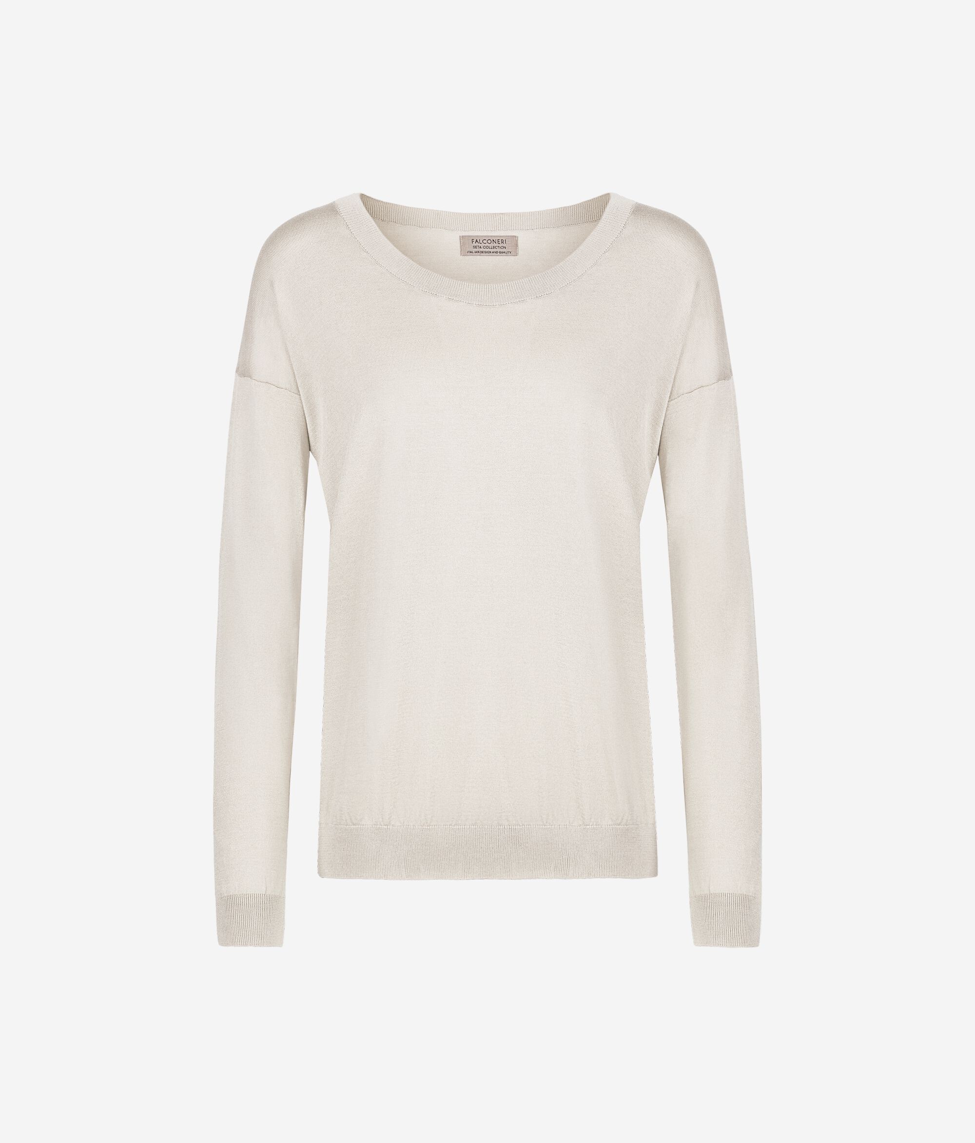 Silk and Cotton Round-Neck Jumper