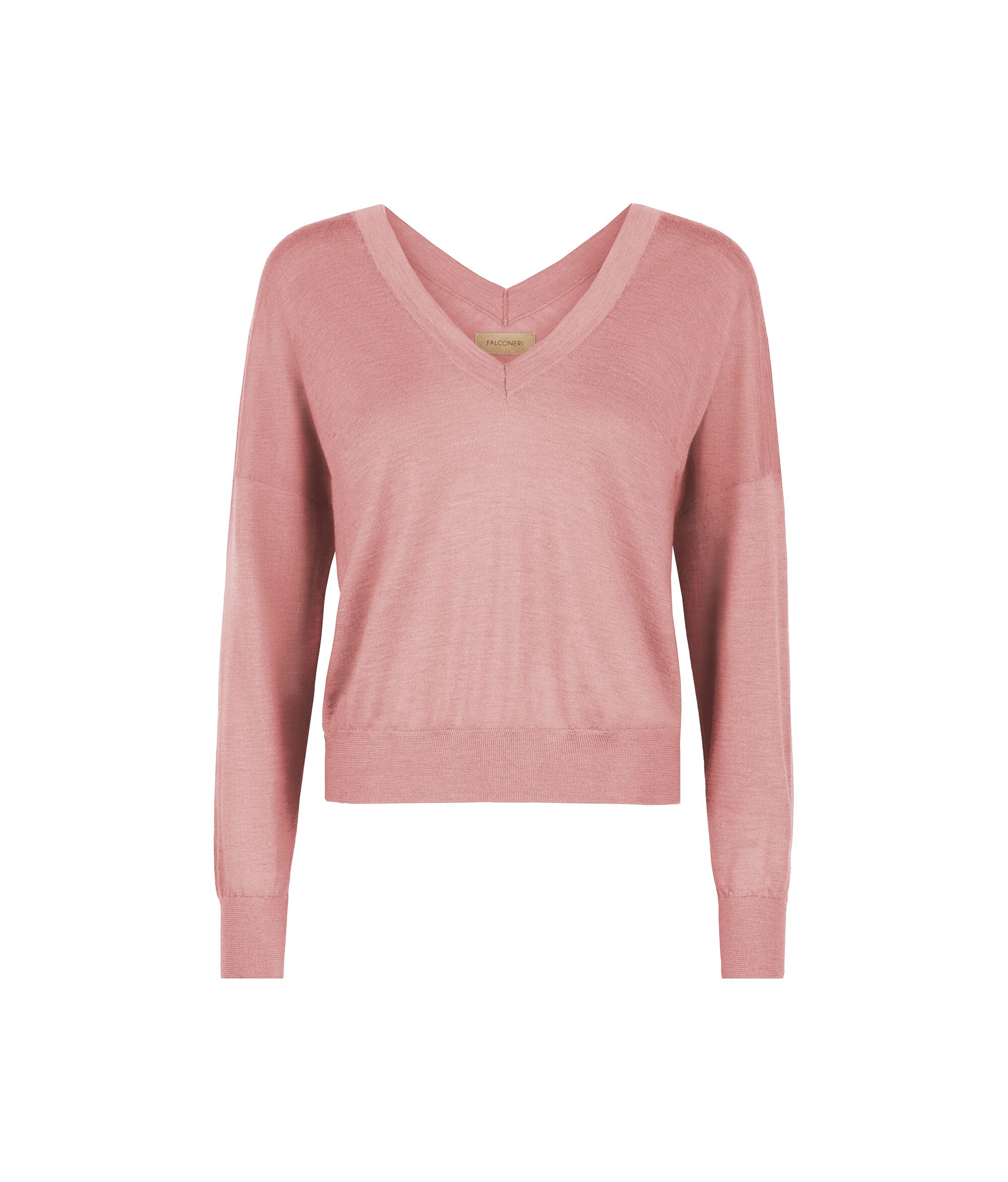 Jersei amb doble escot en punta de Cashmere Ultrafine