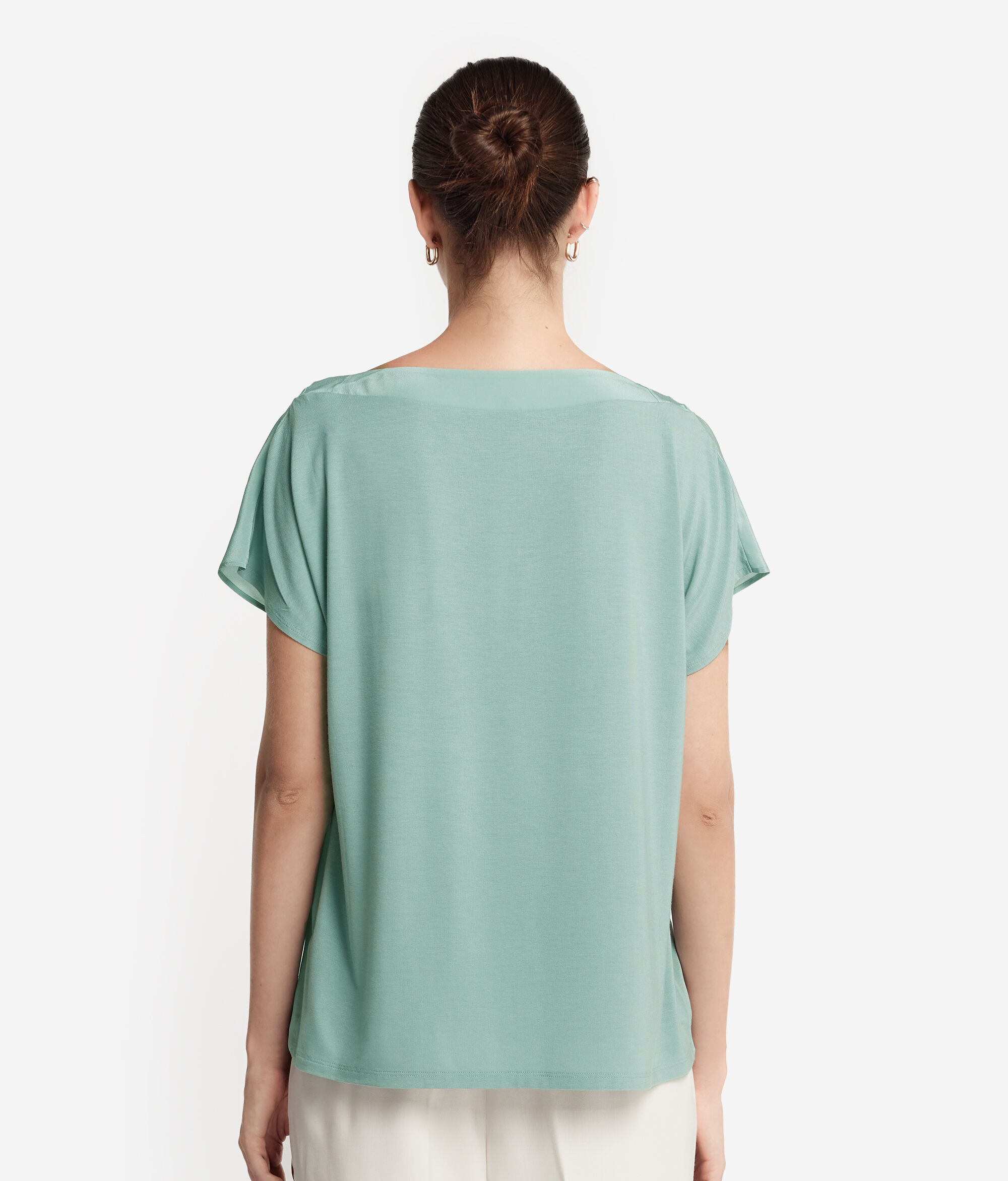 Silk and Modal Boat-Neck T-Shirt