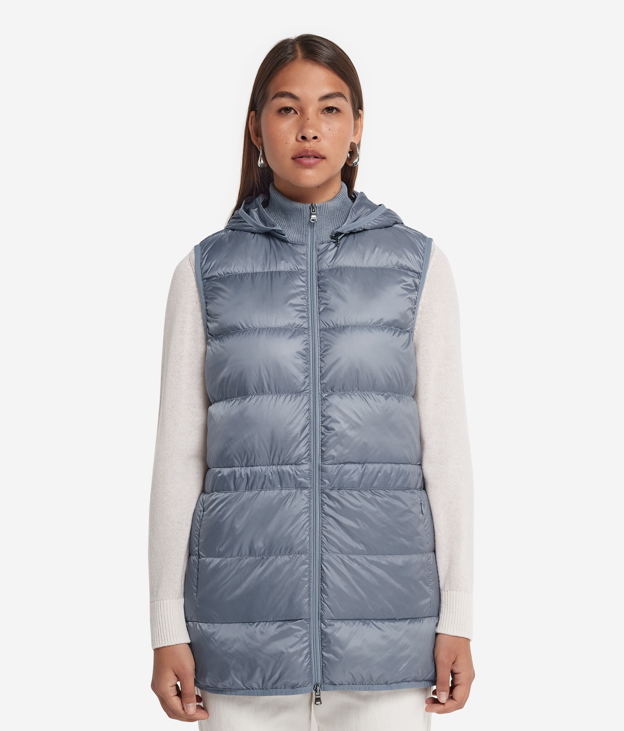 Cashmere Down Gilet with Drawstring