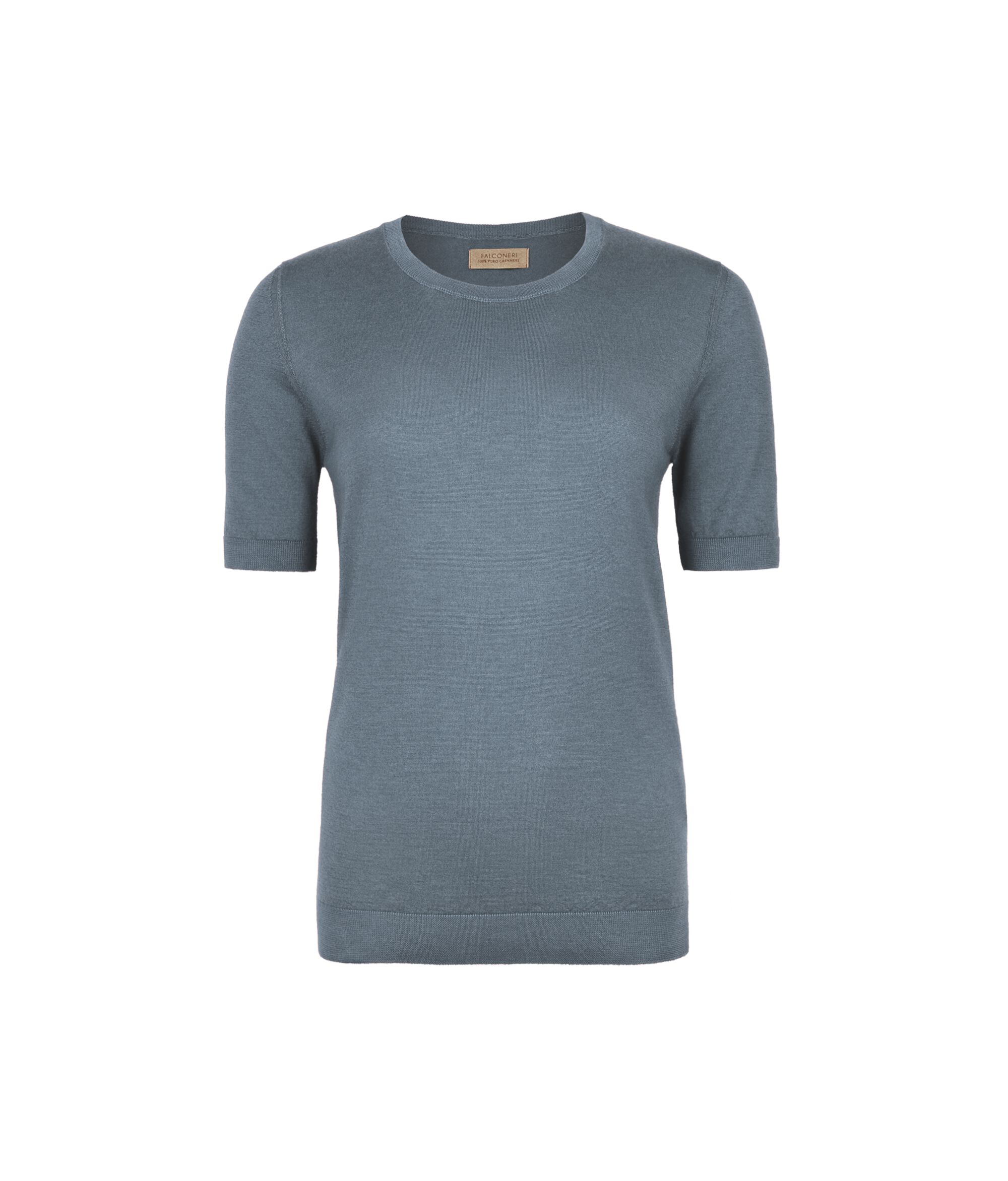 Short-Sleeved Round-Neck Ultrafine Cashmere Top