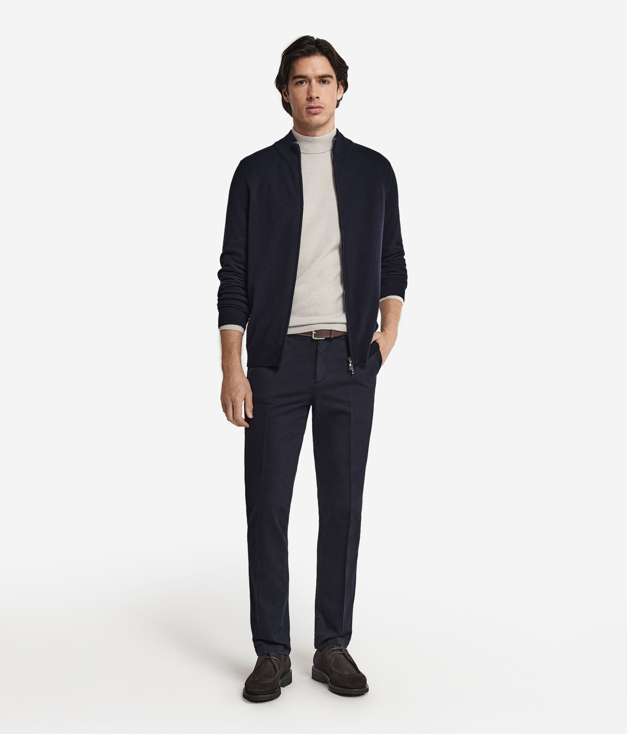 Gilet homme à fermeture éclair en cachemire ultra-doux