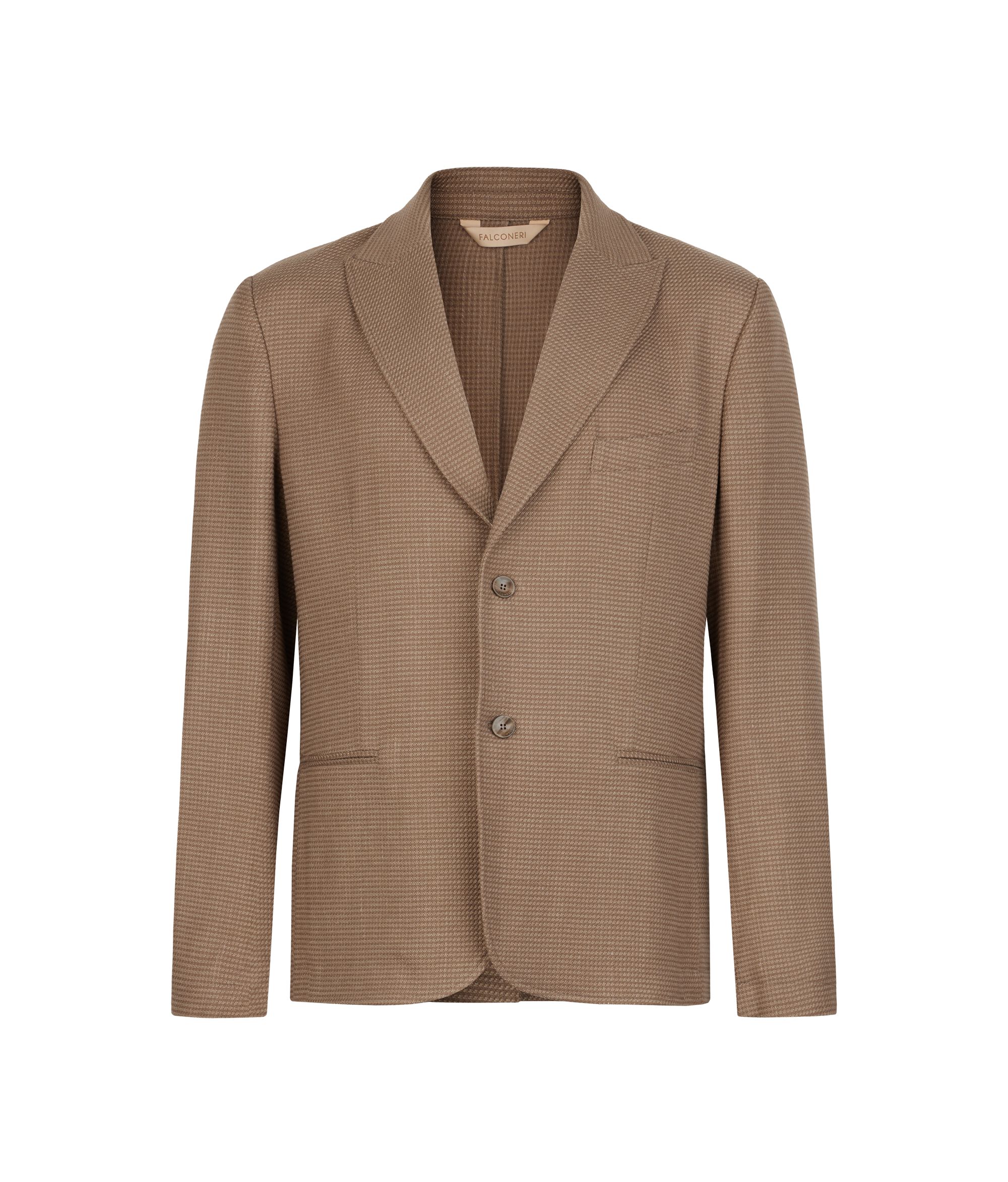 Chaqueta pata de gallo en cashmere y seda