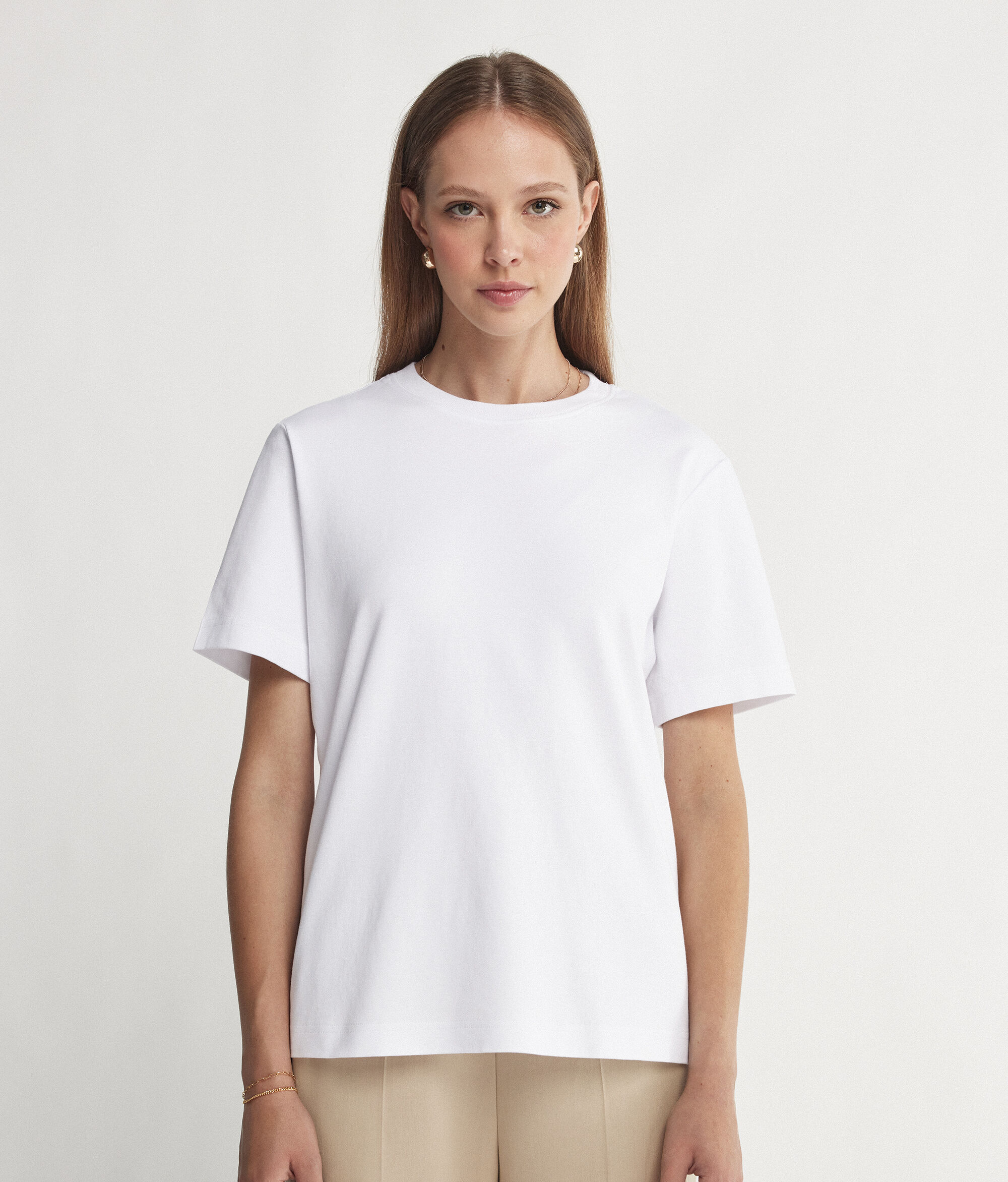 Round-Neck Cotton T-Shirt