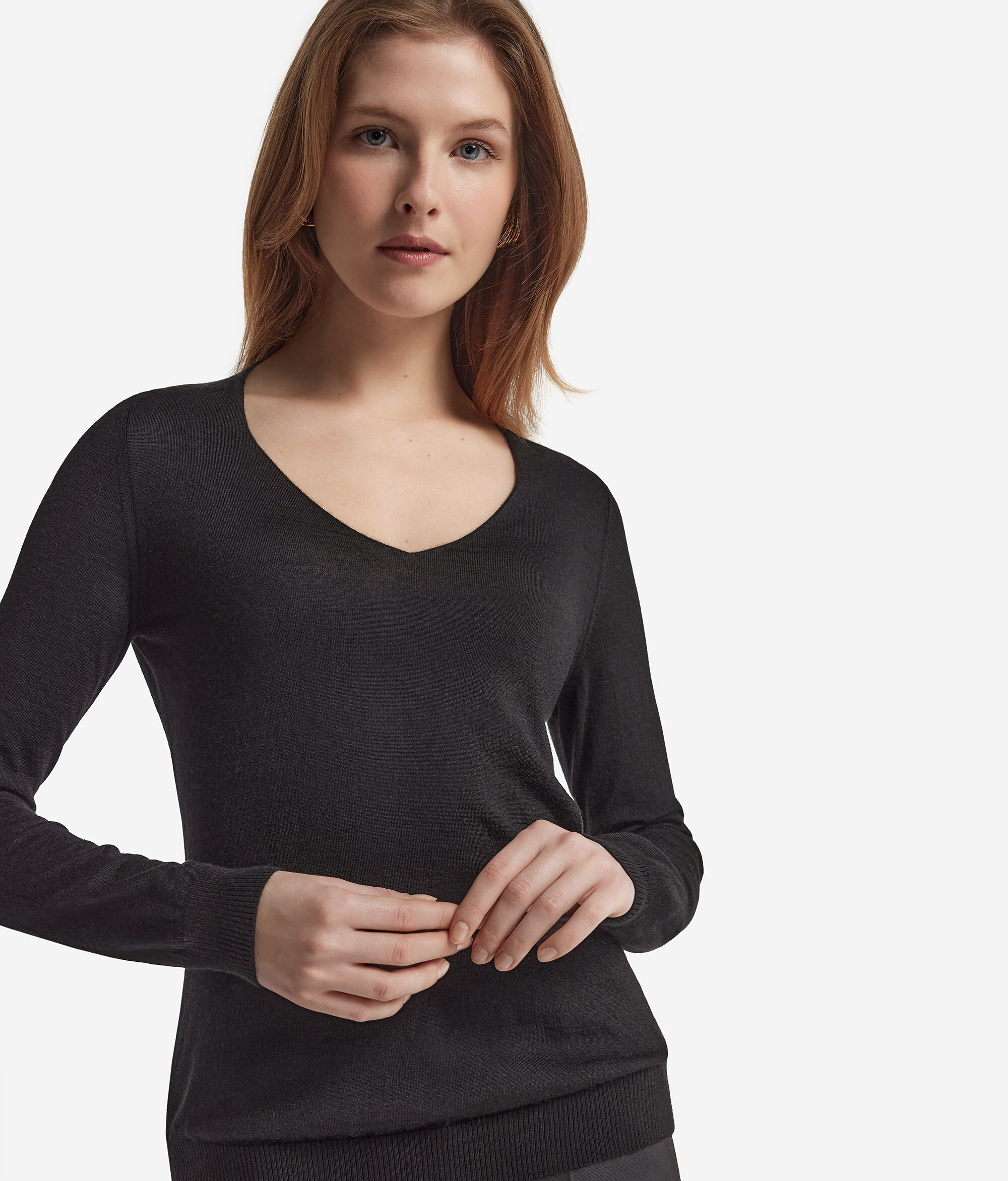 Pullover mit V-Ausschnitt aus Kaschmir Ultrafine