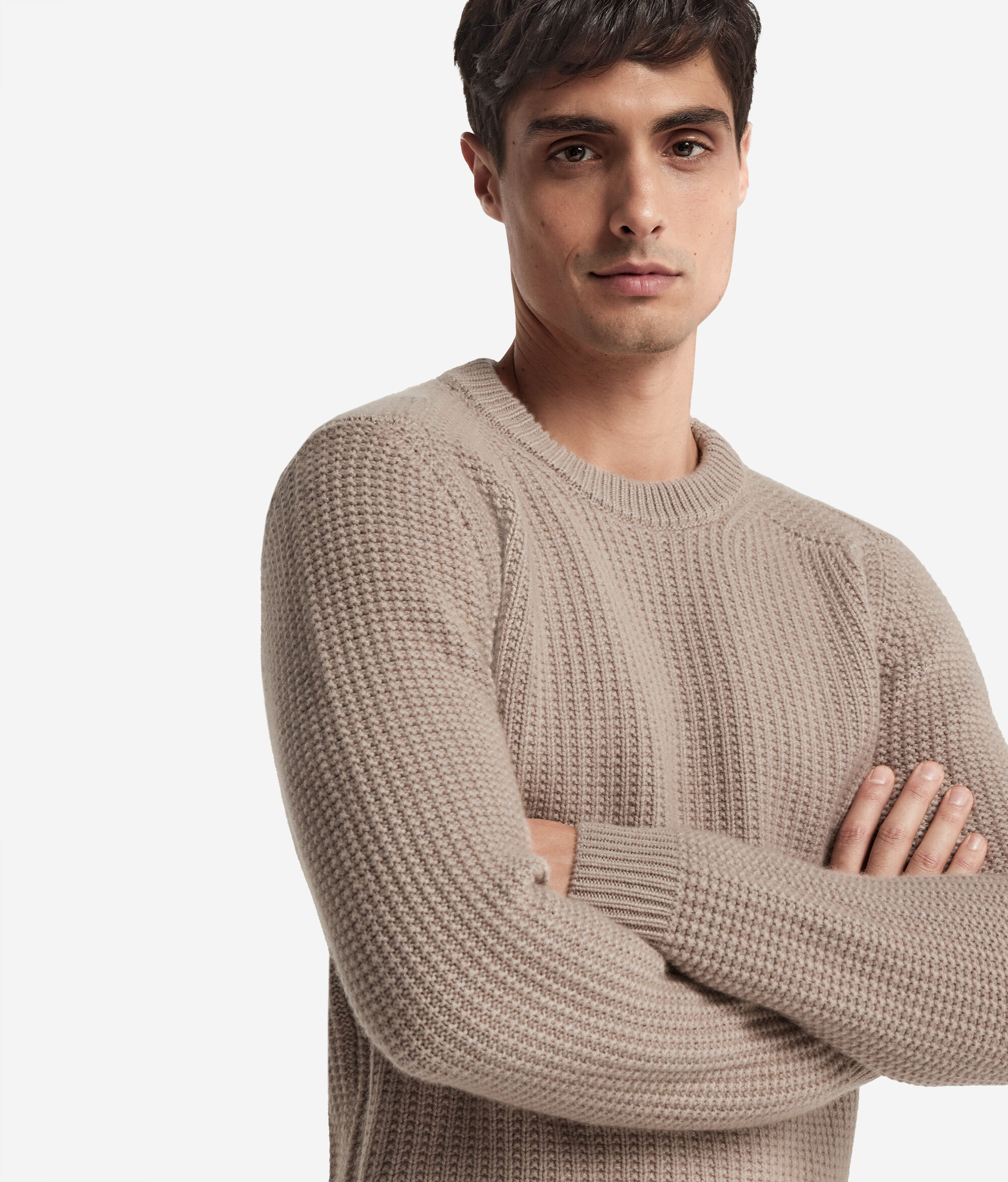 Ribbed Ultrasoft Cashmere Round-Neck Jumper