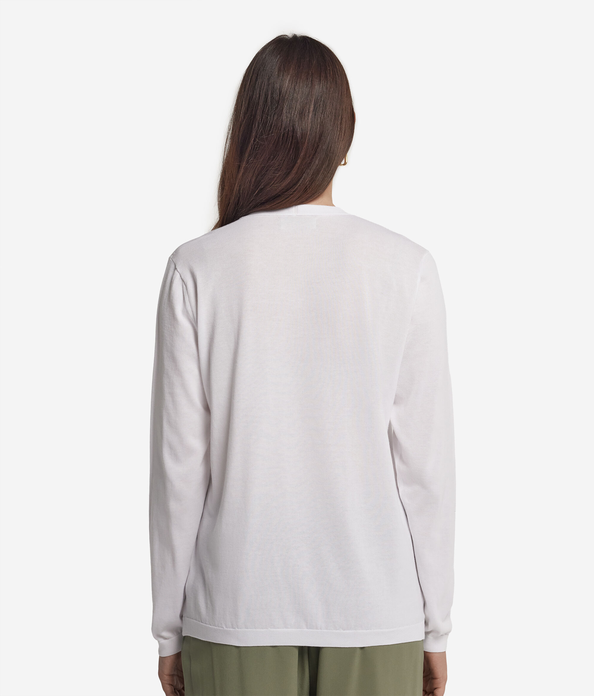 Long-Sleeved Cotton Cardigan