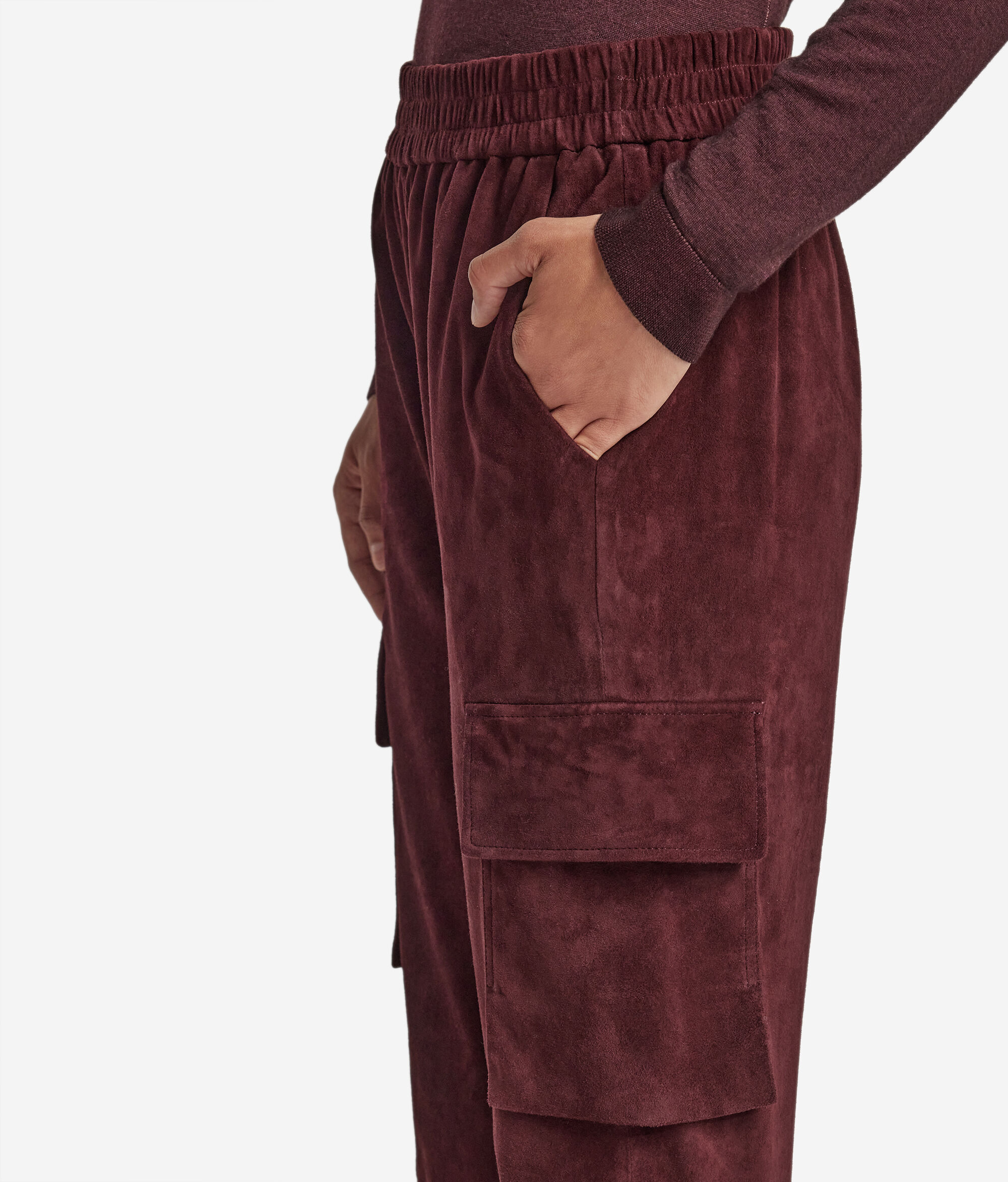 Suede Cargo Pants