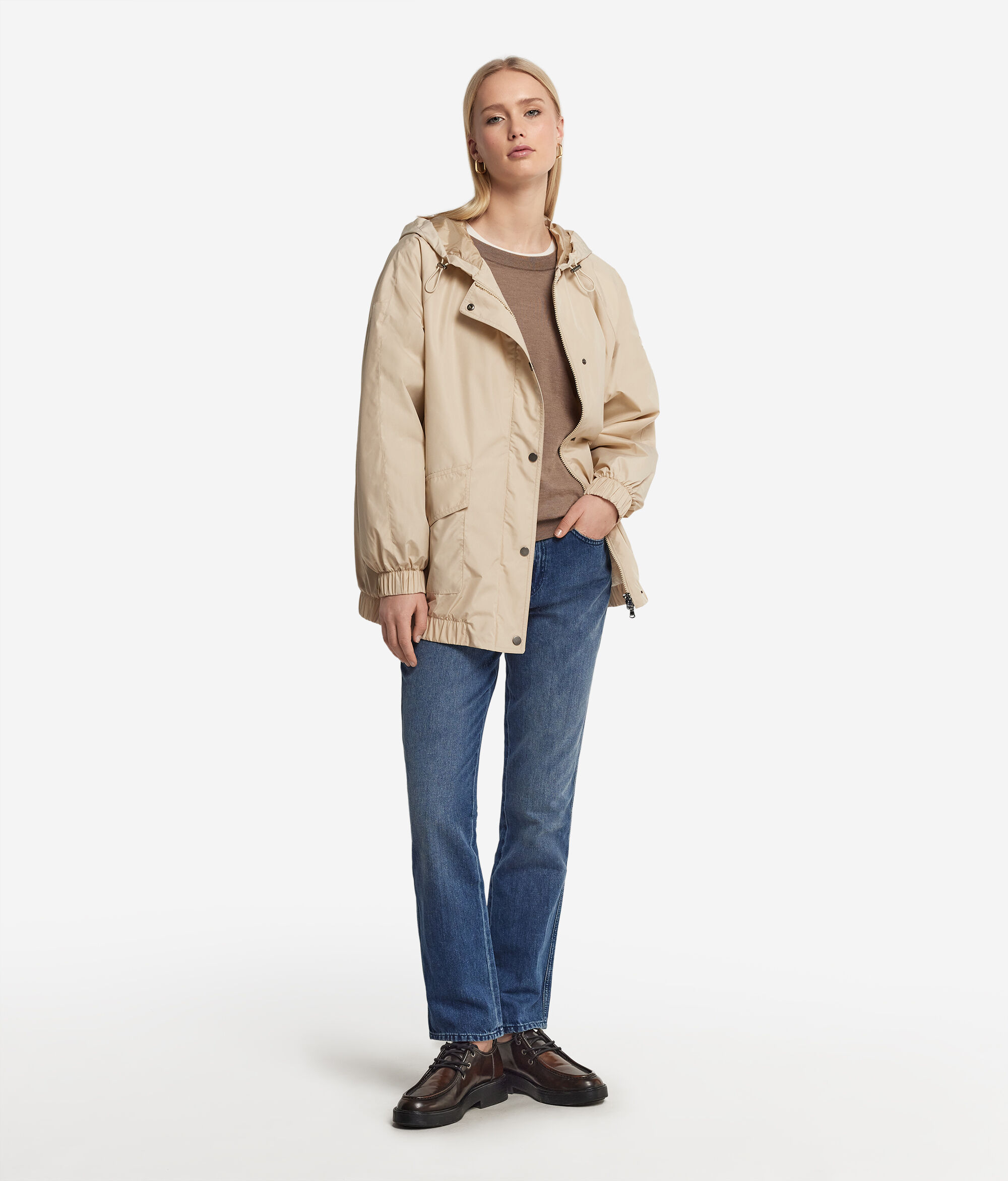 Jaqueta tècnica de Cashmere amb caputxa