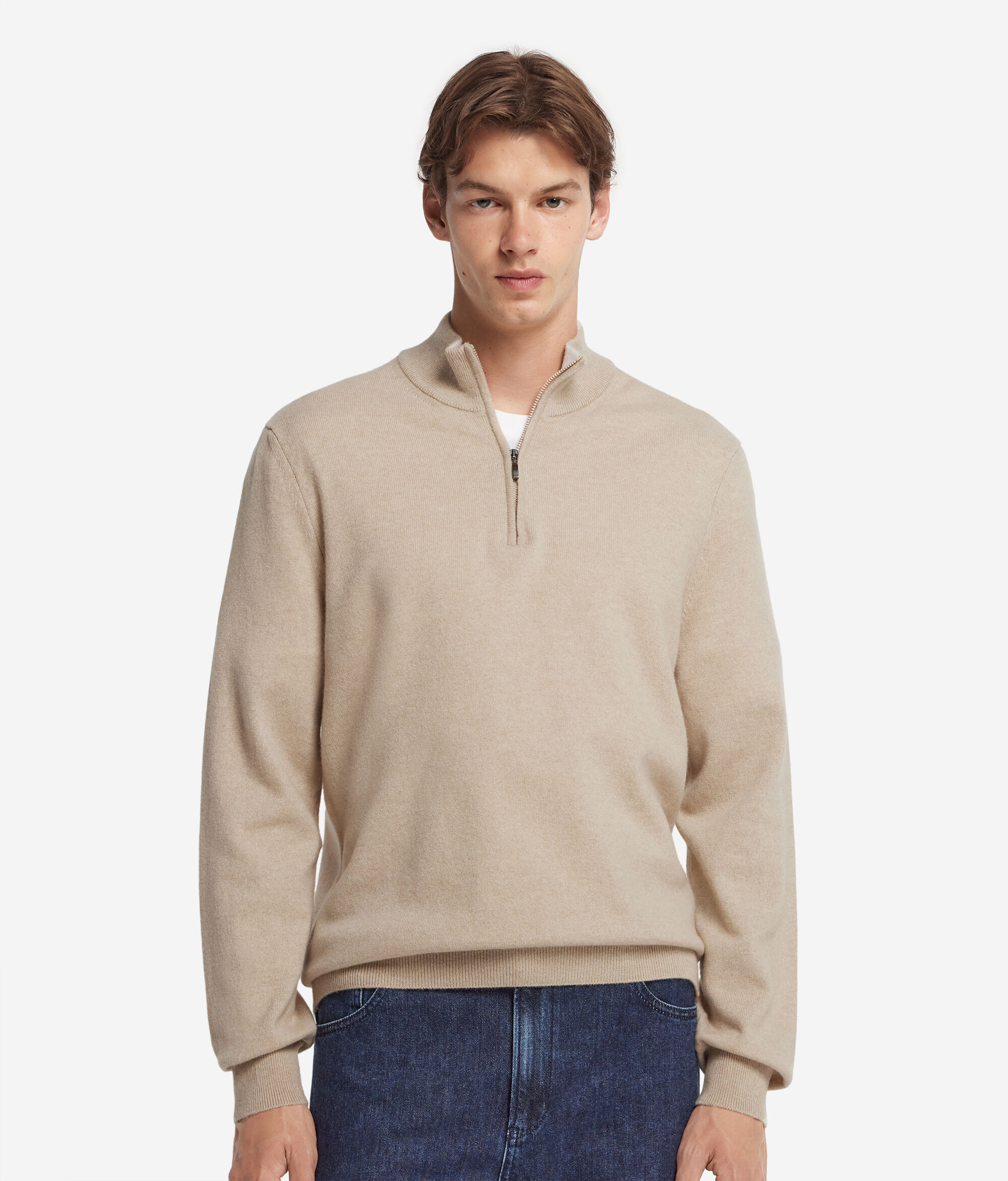 Jersey de hombre con cremallera en Cashmere Ultrasoft
