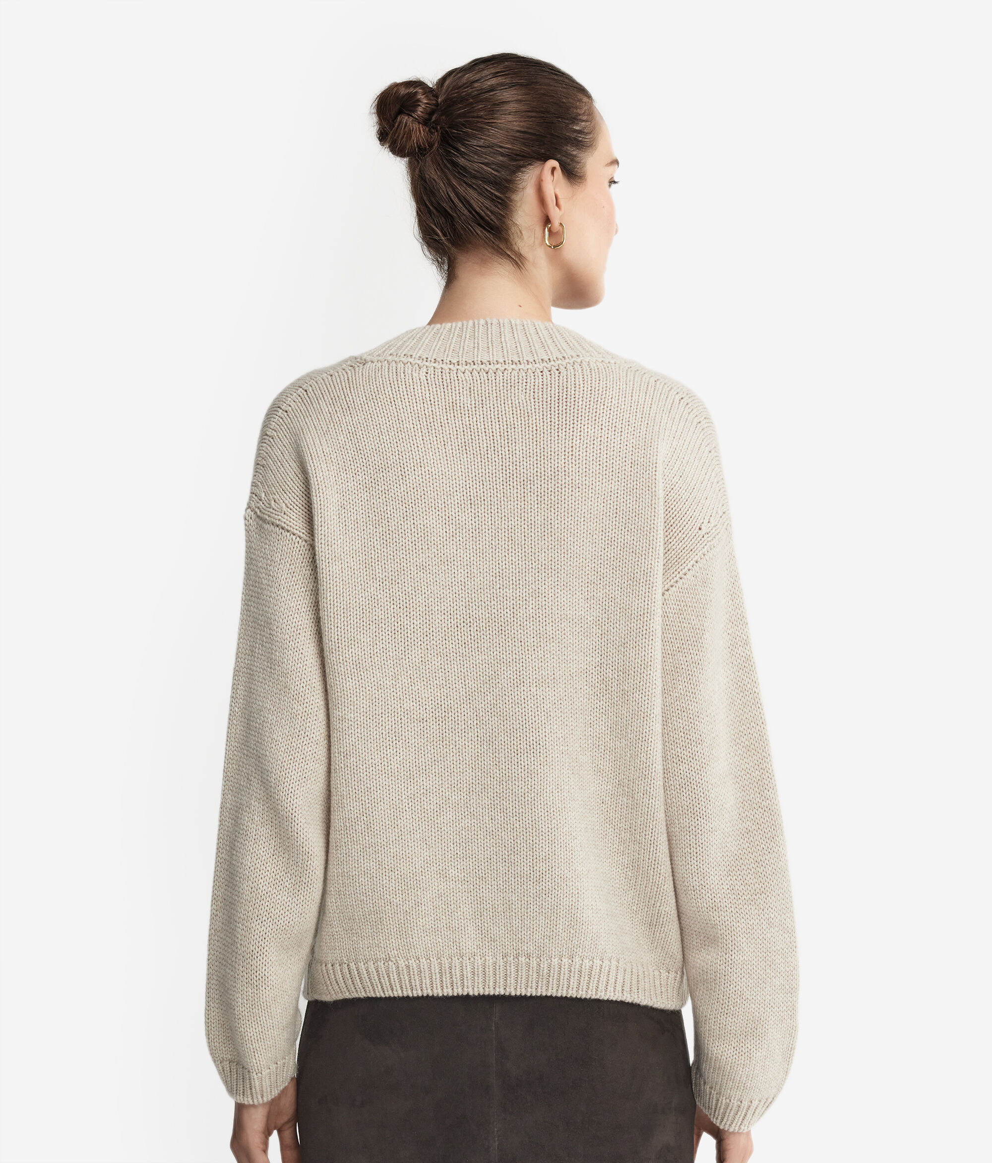 Tricot-Pullover mit V-Ausschnitt aus Kaschmir Ultrasoft