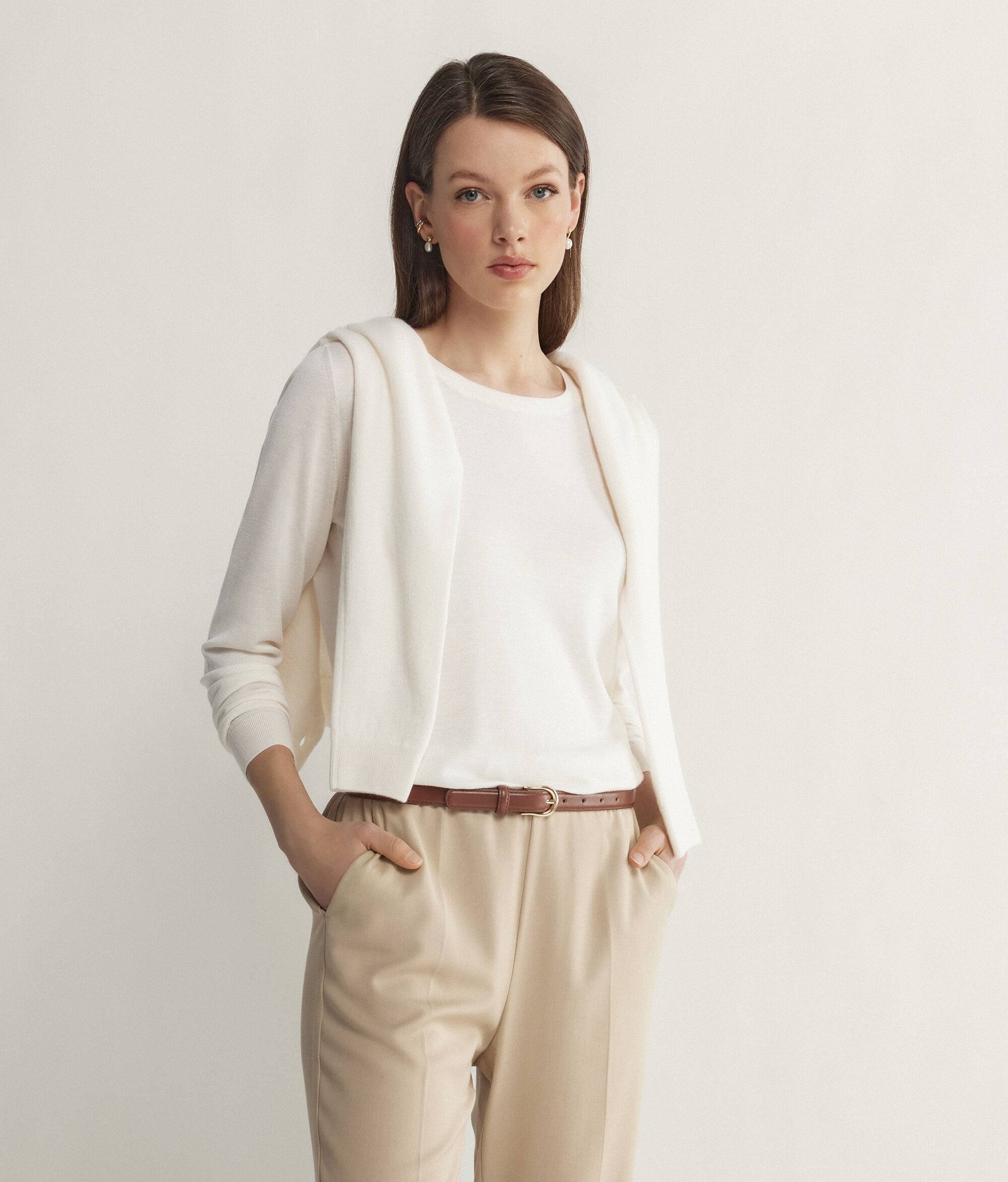 Round-Neck Ultrafine Cashmere Jumper