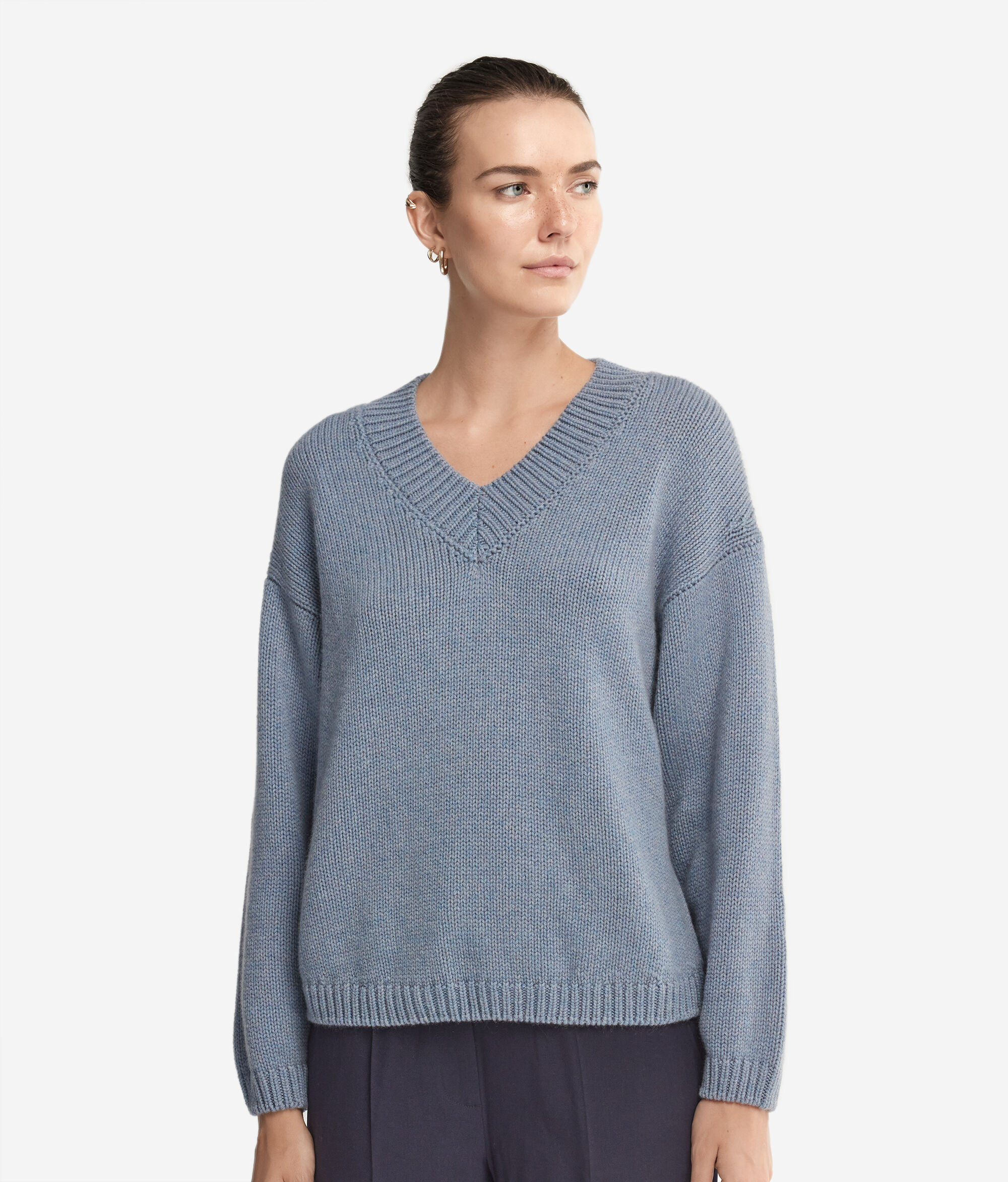 Ultrasoft Cashmere Tricot V-Neck Jumper