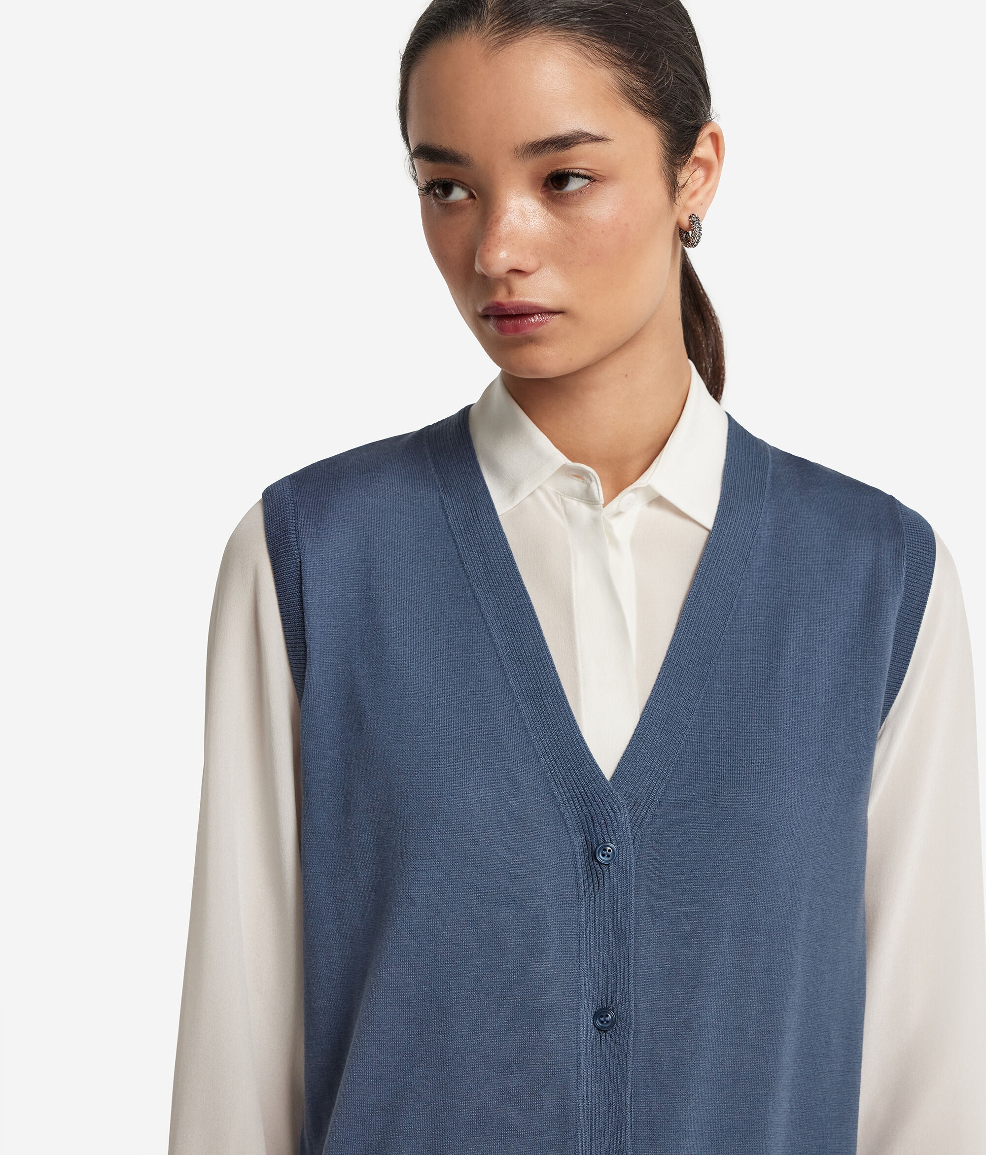 Gilet in Seta Cotone
