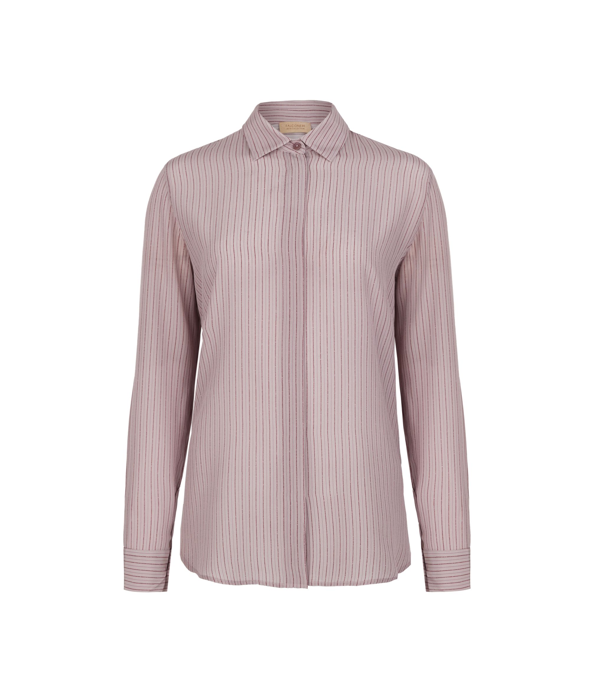 Printed Silk Shirt with Collar