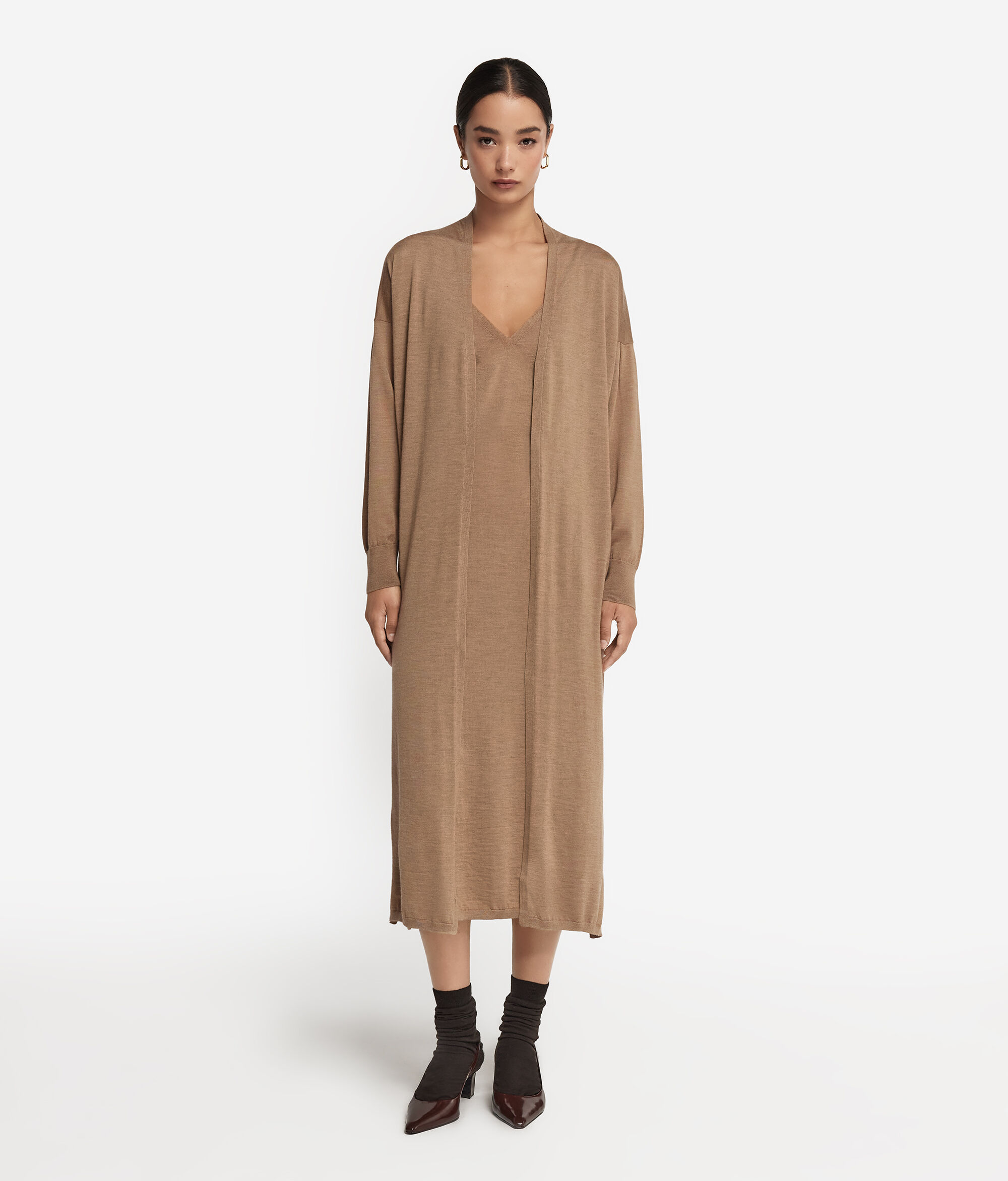 Long Ultrafine Cashmere Cardigan