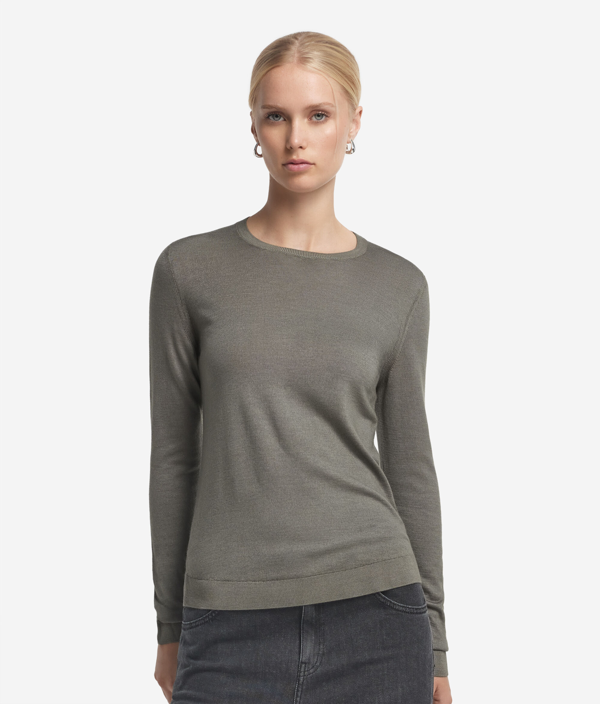 Ultrafine Cashmere Bisiklet Yaka Kazak