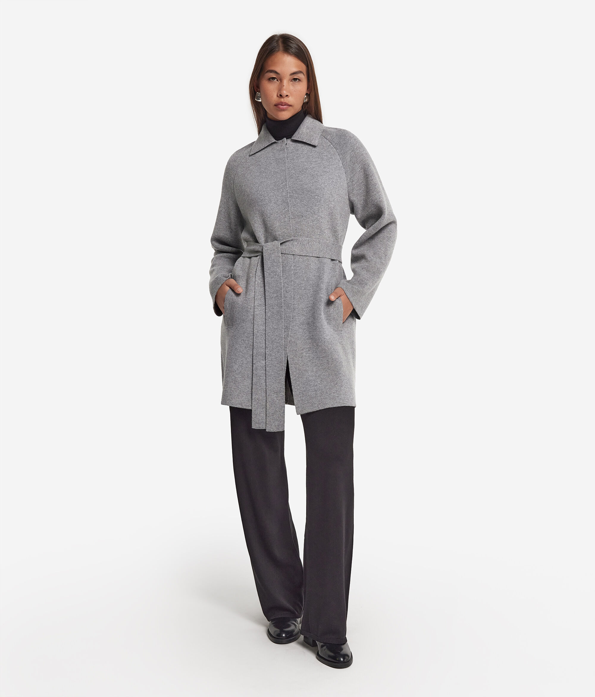 Manteau en cachemire ultra-doux à col