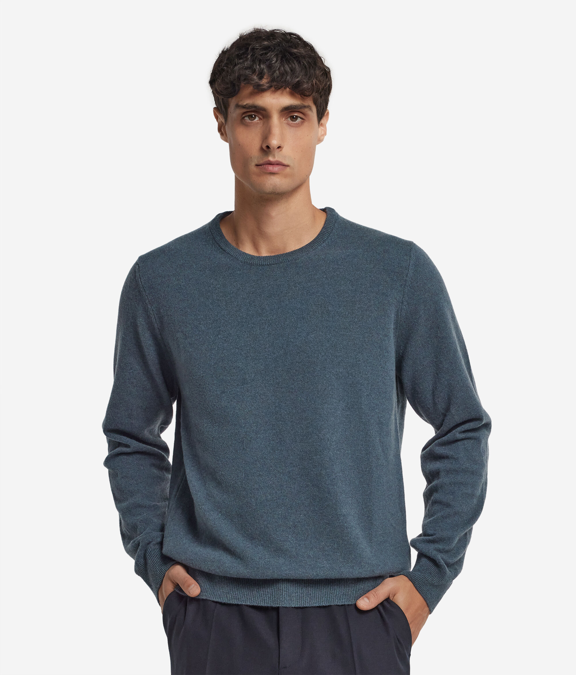 Pull home en cachemire ultra-doux à col rond